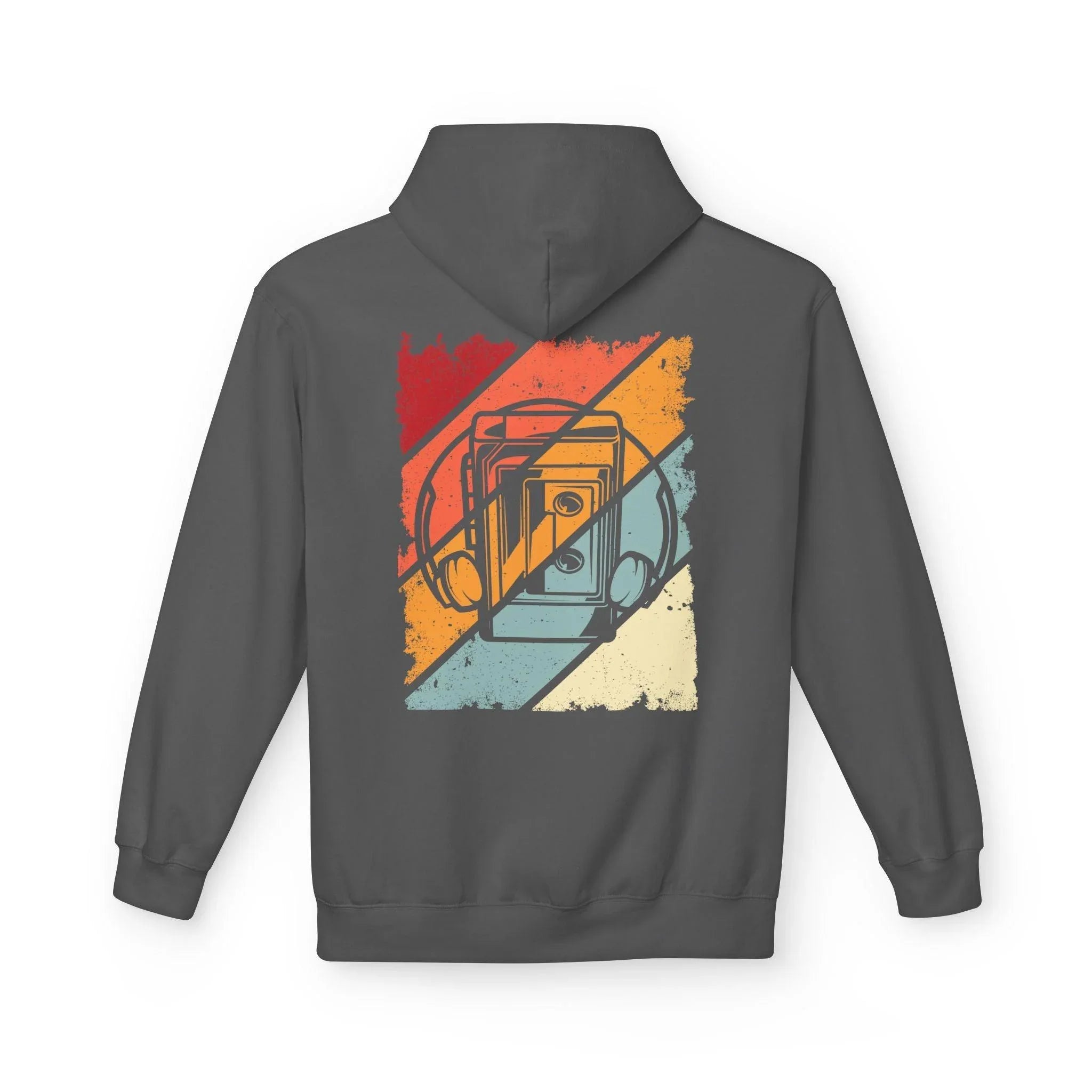 Cozy Vintage Walkman Fleece Hoodie - Stylish Comfort for Cold Days