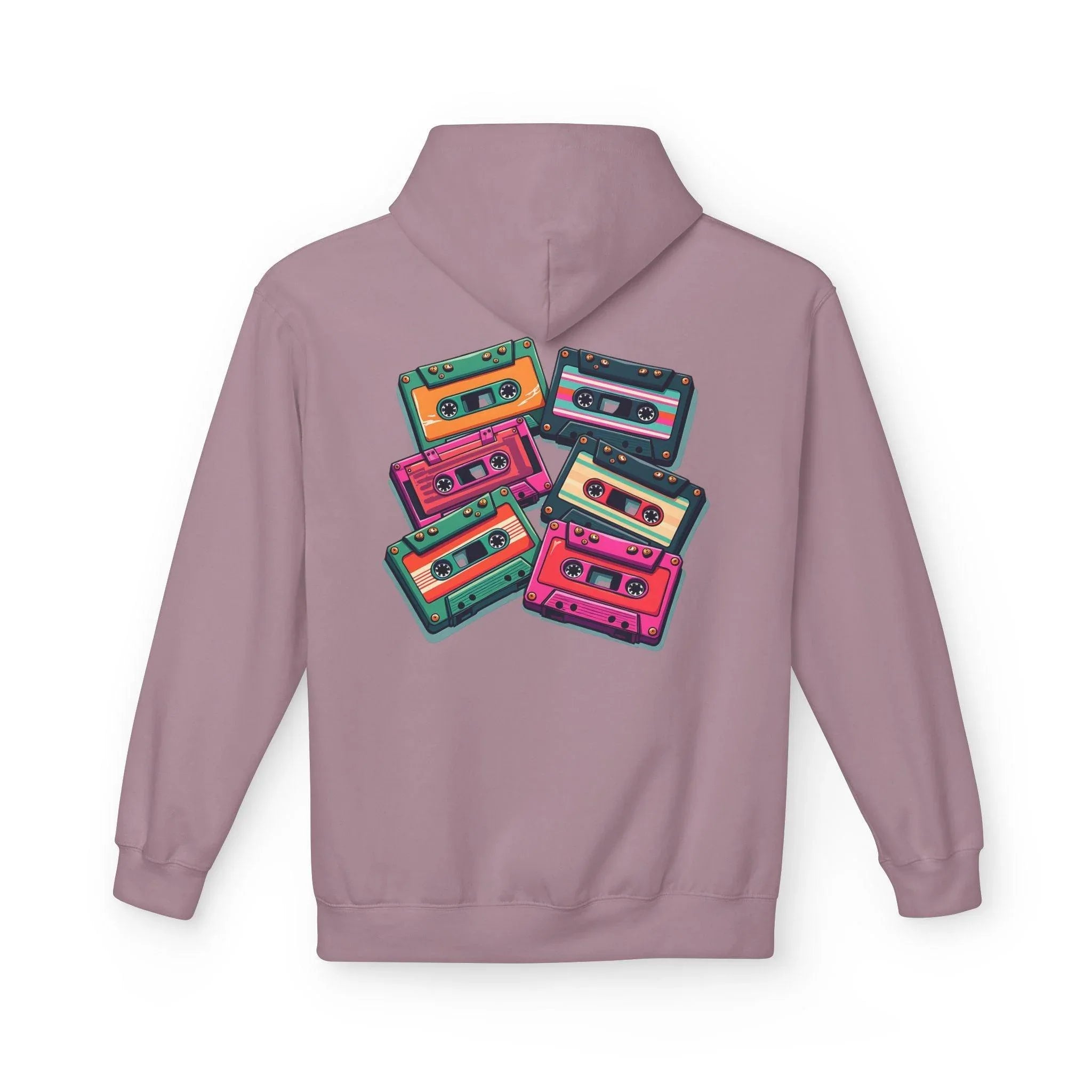 Nostalgic Cassette Tapes Cozy Fleece Hoodie for Ultimate Comfort