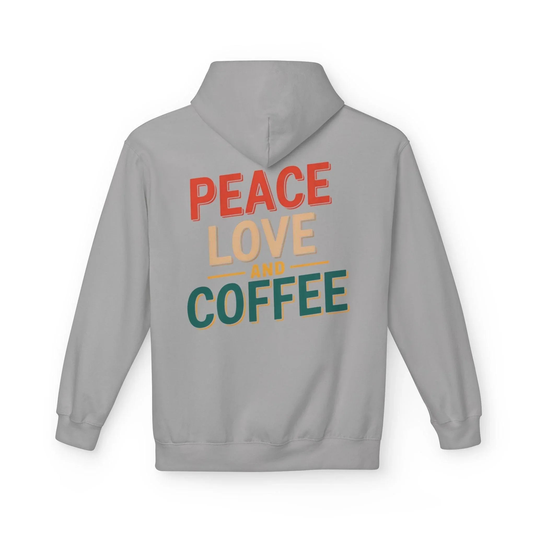 Cozy Coffee Vibes: Ultimate Peace, Love & Comfort Fleece Hoodie