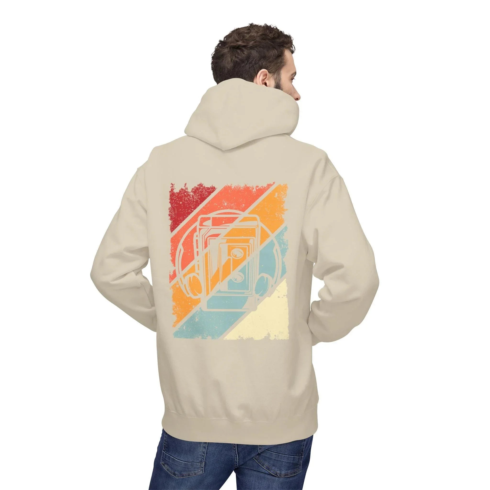 Cozy Vintage Walkman Fleece Hoodie - Stylish Comfort for Cold Days