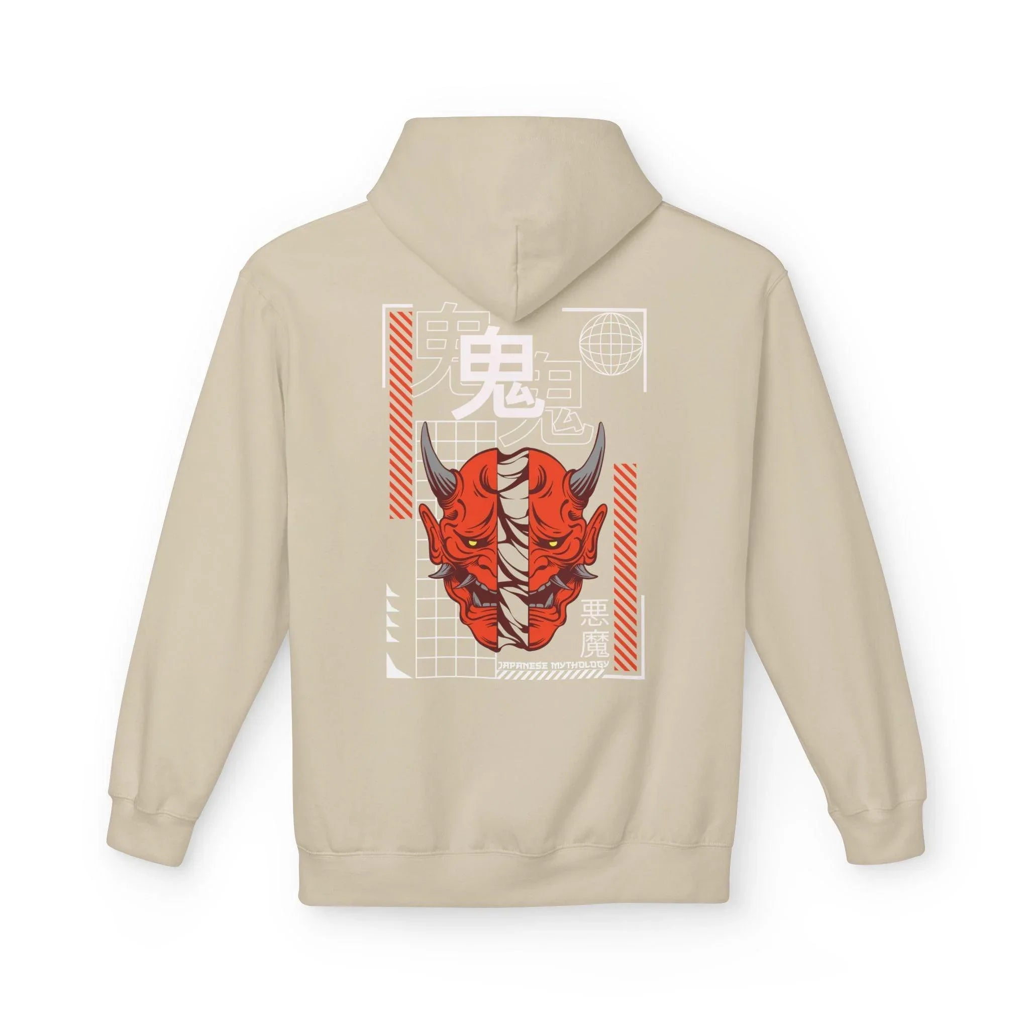 Oni Mask Streetwear Fleece Hoodie - Ultimate Comfort & Unique Style