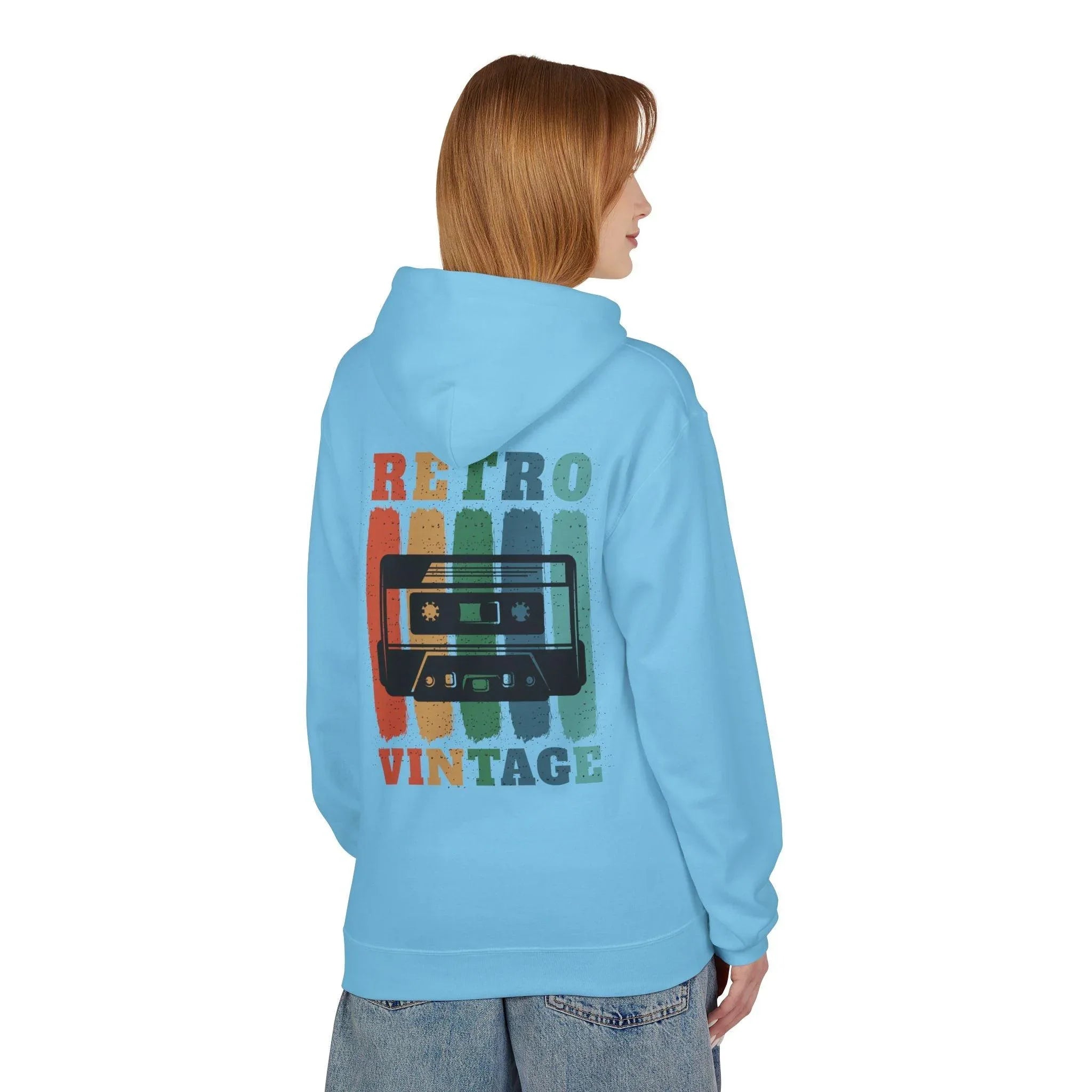 Cozy Retro Vibes: Premium Vintage Cassette Fleece Hoodie