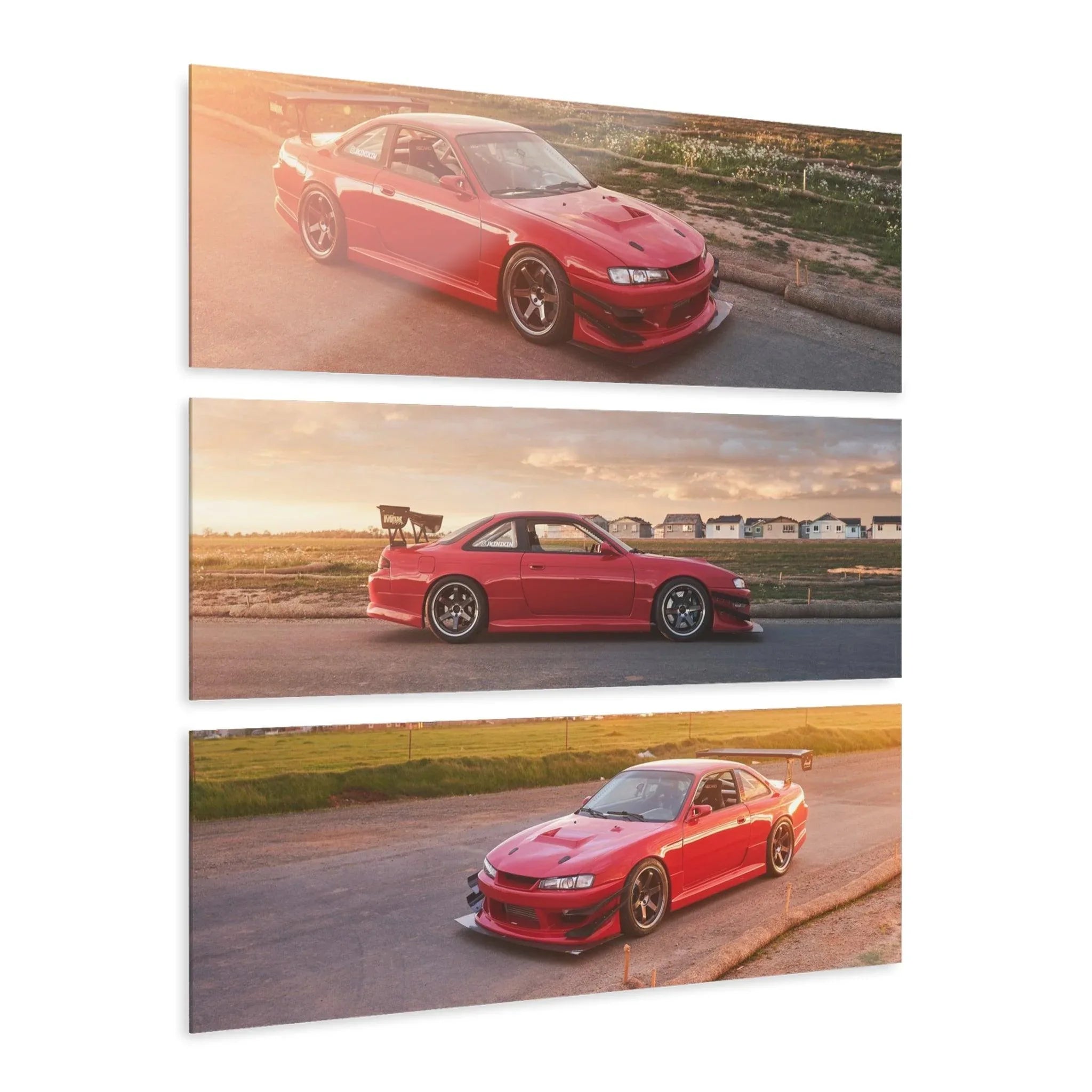 Nissan S14 240sx Kouki 3-Piece Acrylic Wall Art #001 Decor