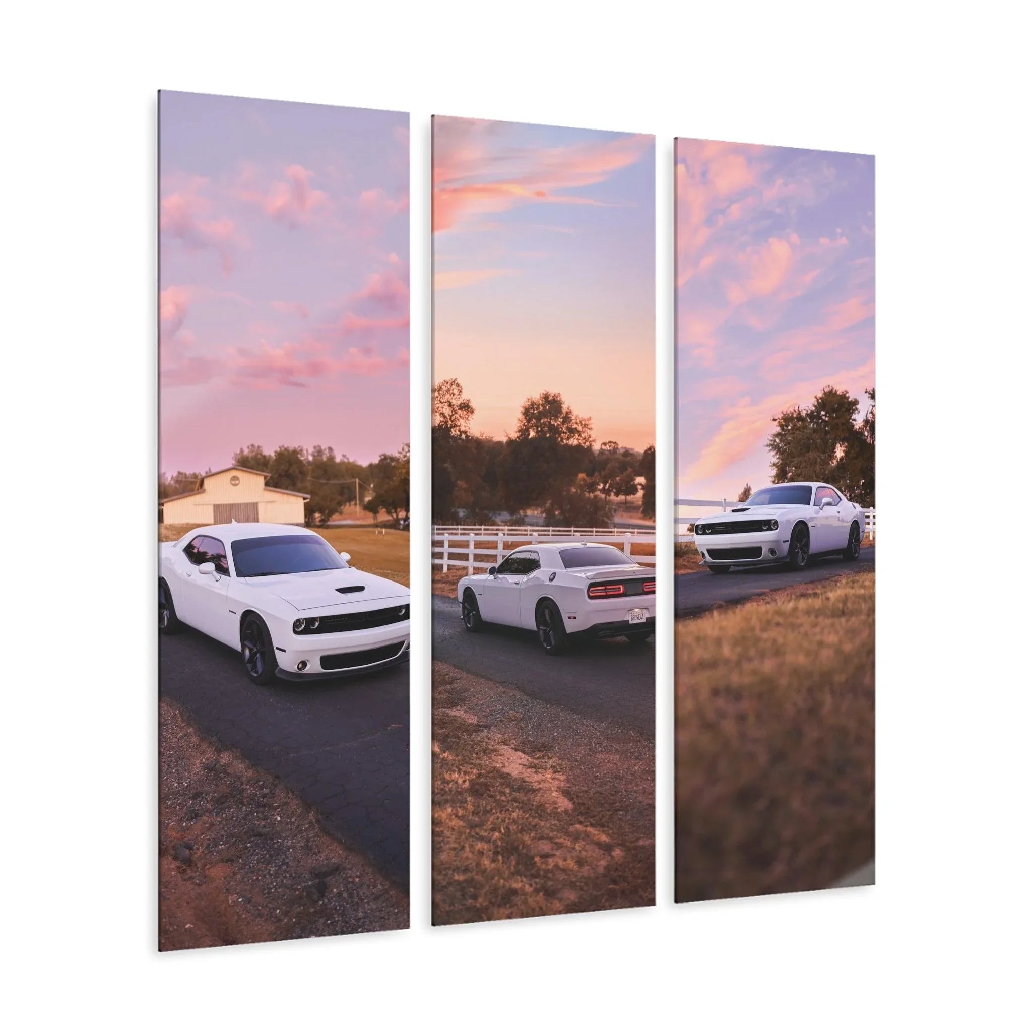 Dodge Challenger 3-Piece Acrylic Wall Art #001 for Home Decor