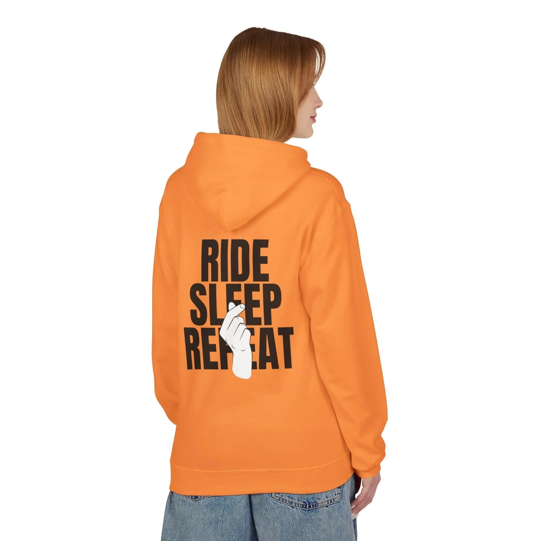 Cozy Comfort "Ride, Sleep, Repeat" Fleece Hoodie