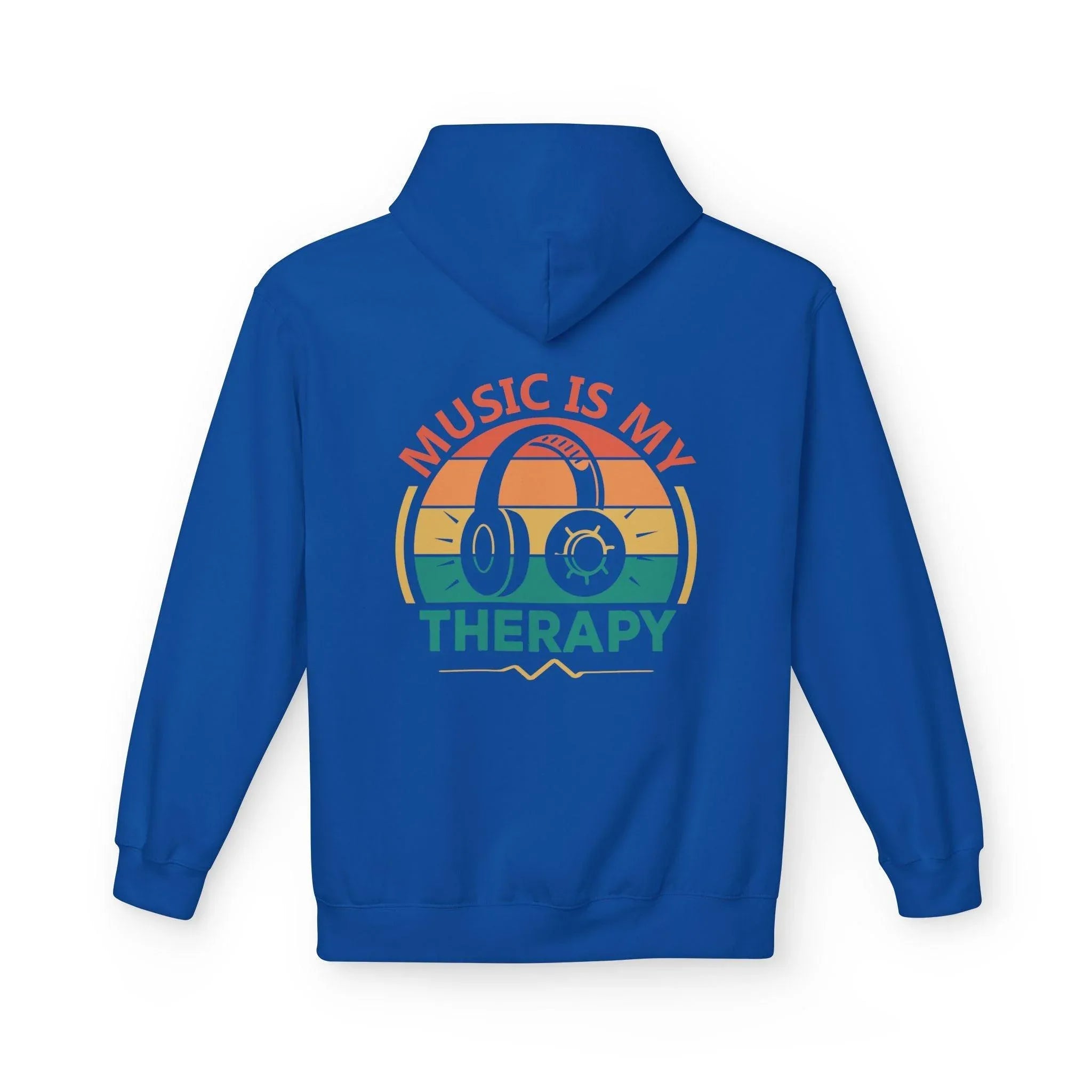 Cozy "Music Is My Therapy" Fleece Hoodie for Ultimate Comfort and Style