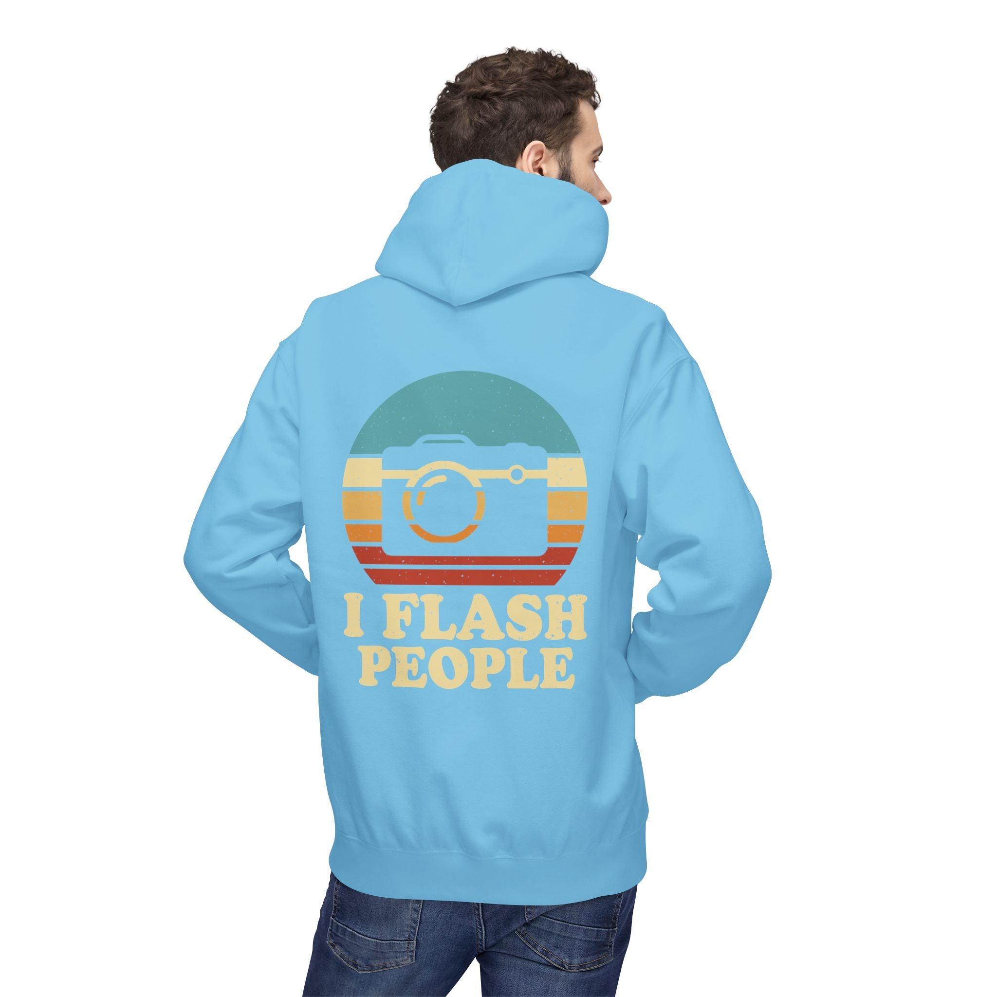 "I Flash People" Photography Enthusiast Fleece Hoodie - Stylish & Cozy Comfort