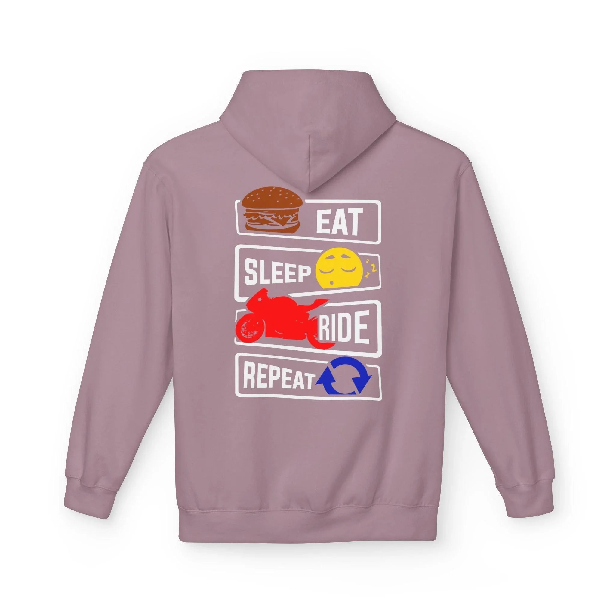 Ride in Style: Eat, Sleep, Repeat Premium Fleece Hoodie