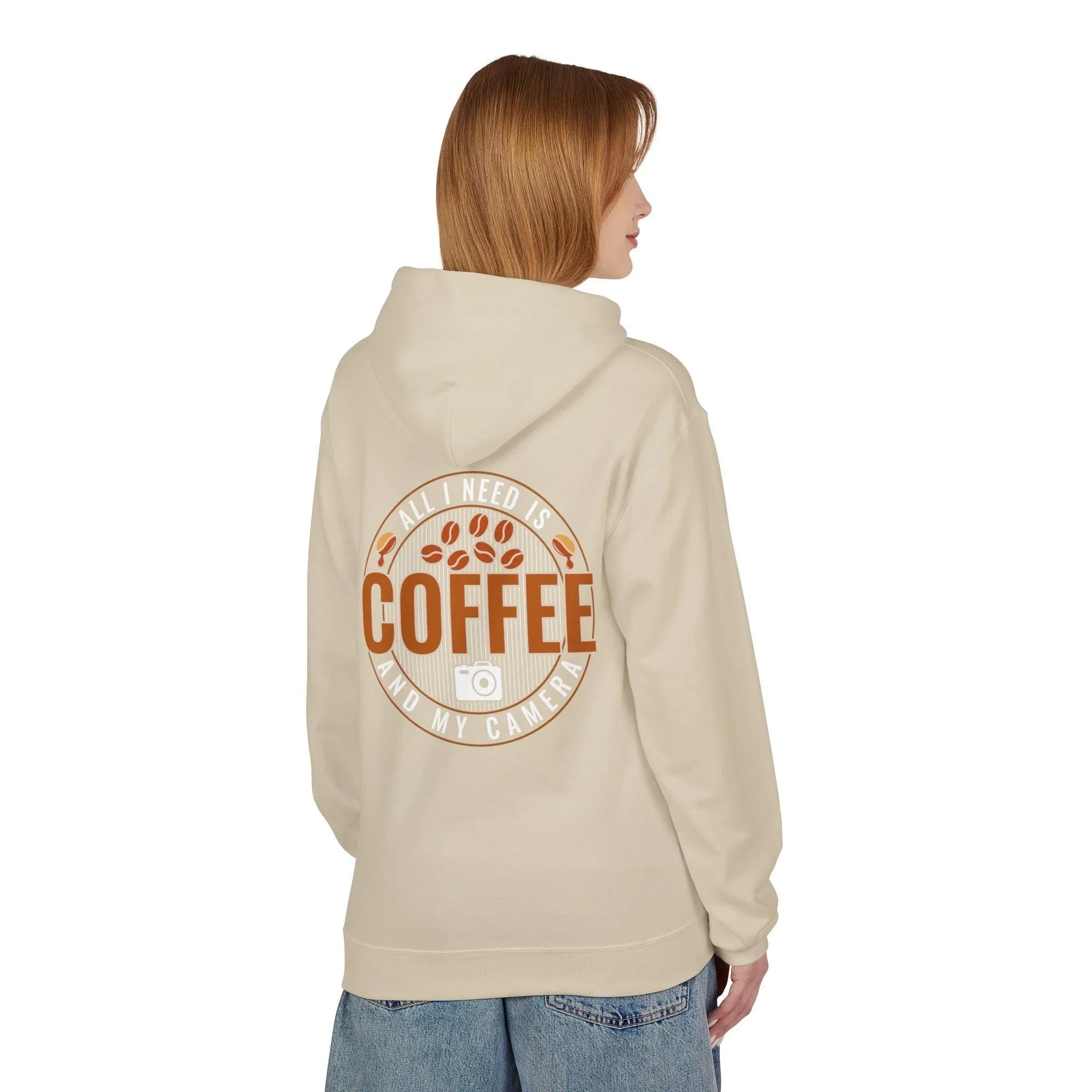 Cozy Photographer's Dream: 'All I Need is My Coffee' Fleece Hoodie