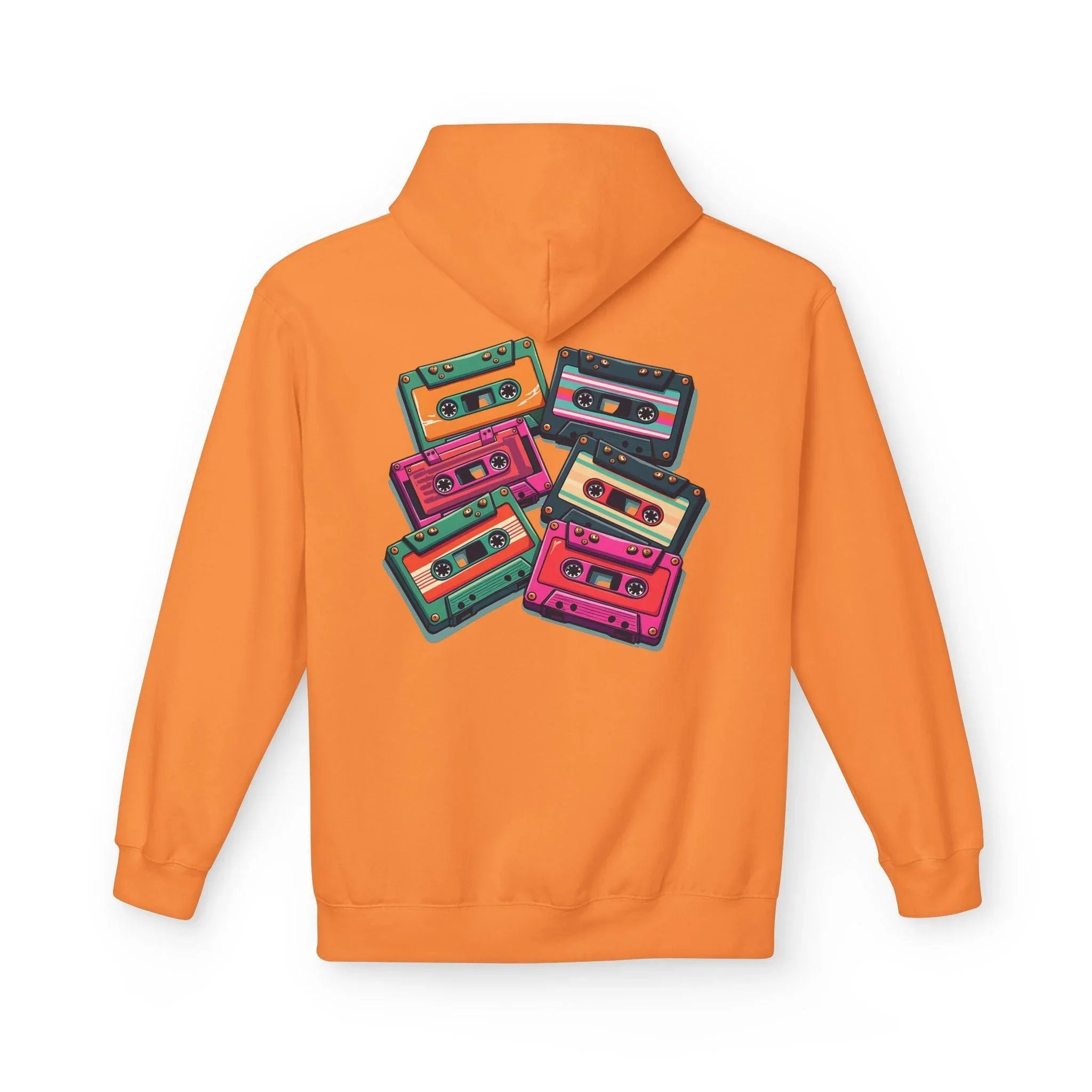 Nostalgic Cassette Tapes Cozy Fleece Hoodie for Ultimate Comfort