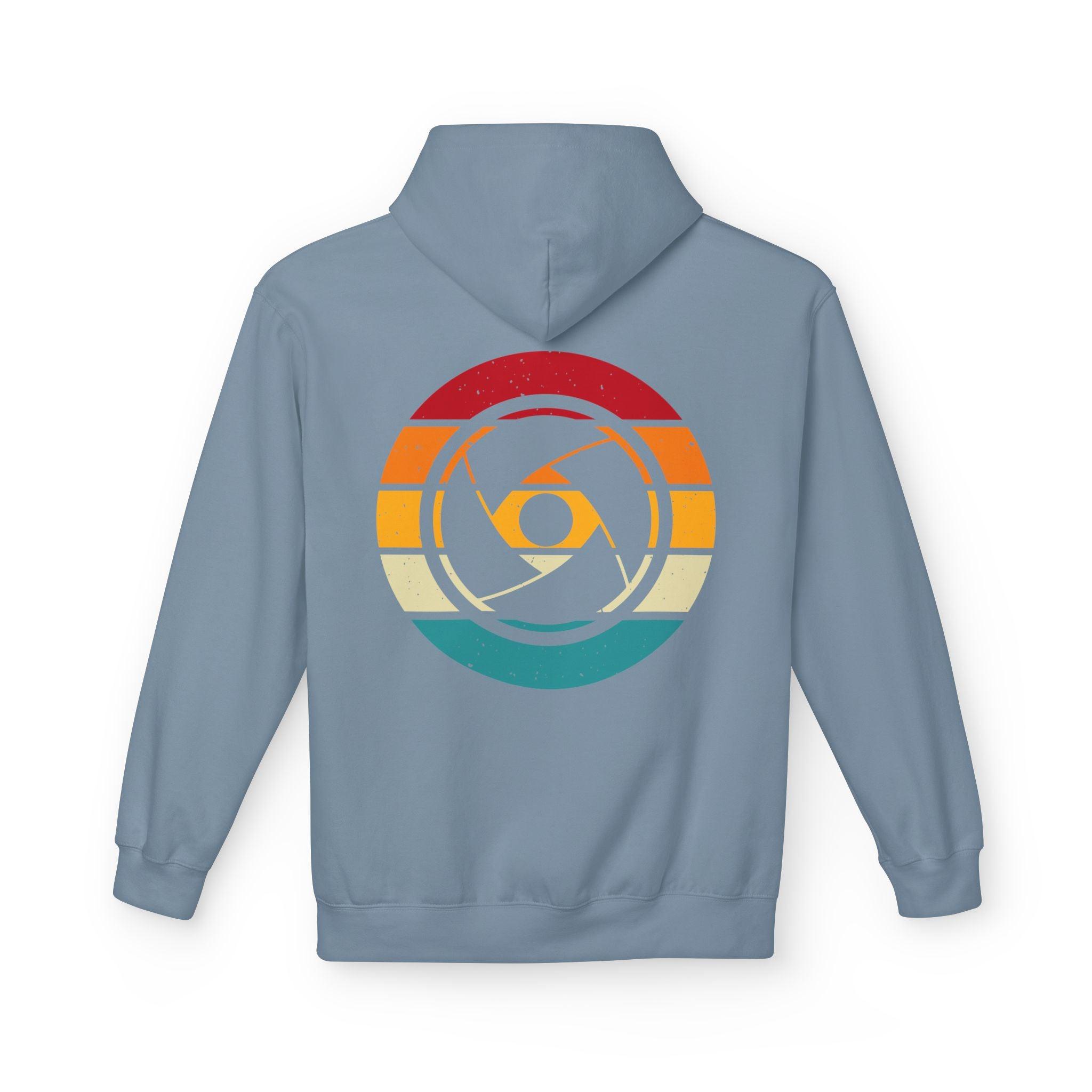 Cozy Photographer's Hoodie with Retro Aperture Design for Creative Souls
