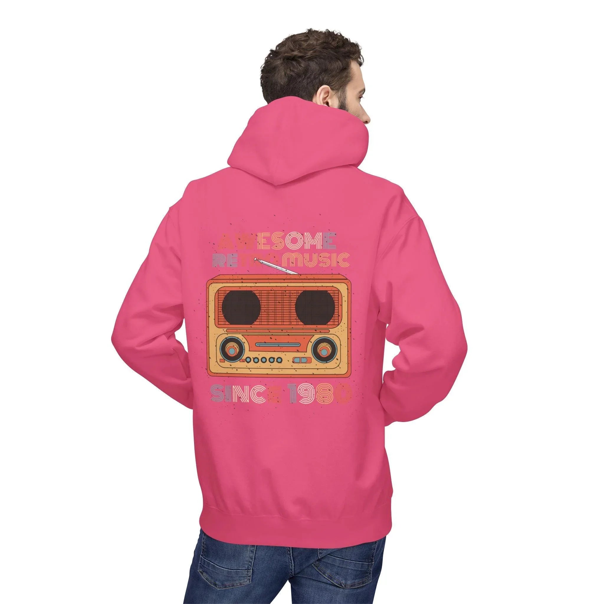 Stylish Retro Music Fleece Hoodie for Ultimate Comfort