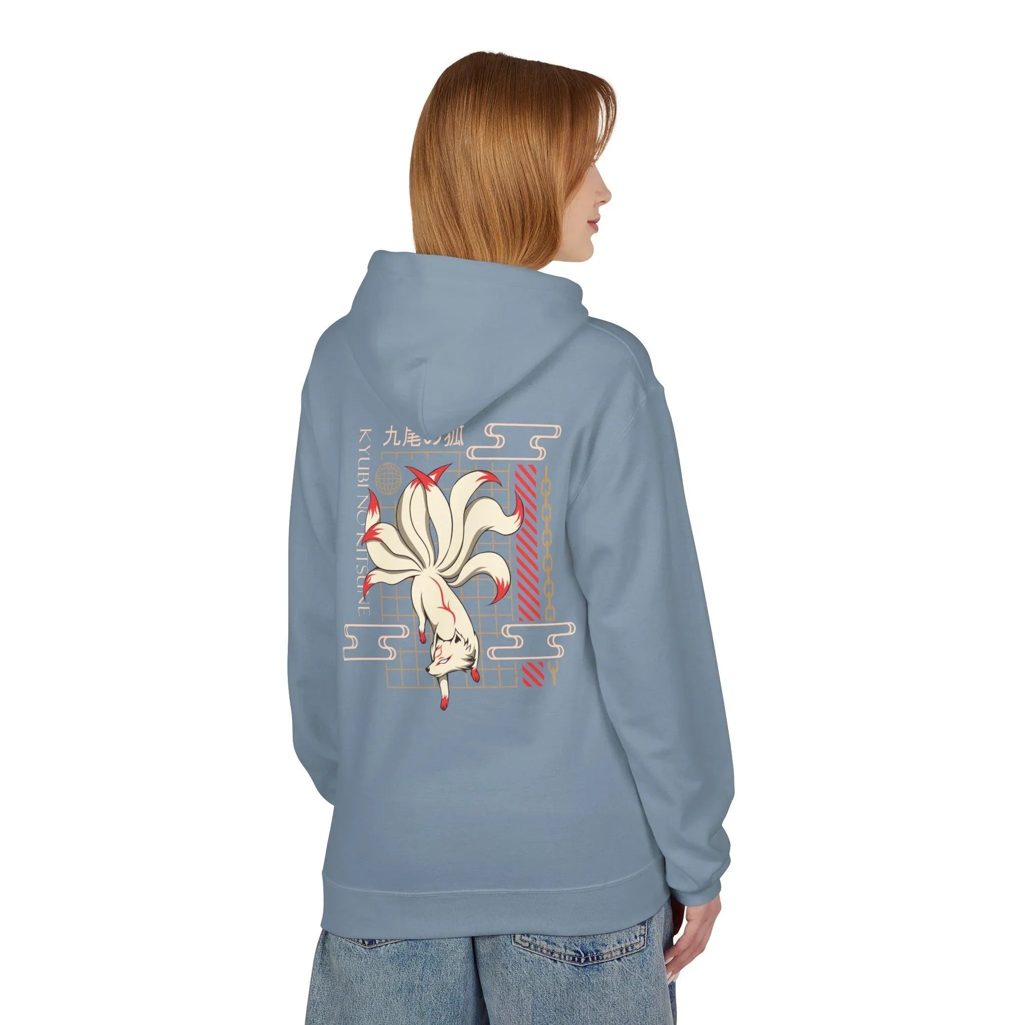 Kyubi No Kitsune Japanese Streetwear Fleece Hoodie – Ultimate Comfort Meets Stylish Design