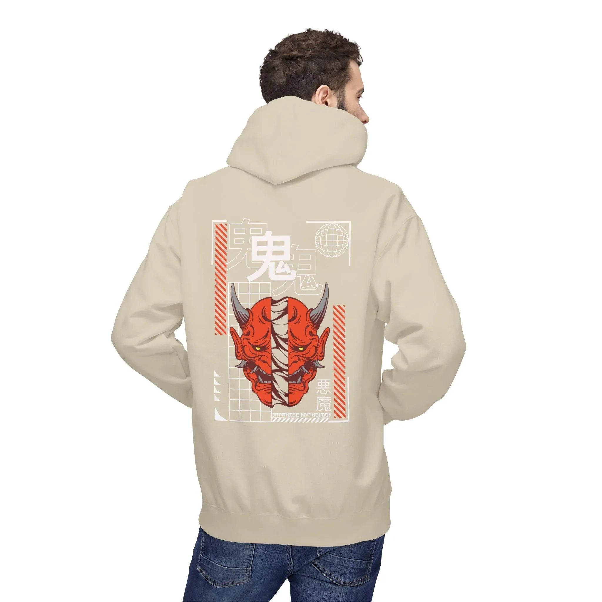 Oni Mask Streetwear Fleece Hoodie - Ultimate Comfort & Unique Style