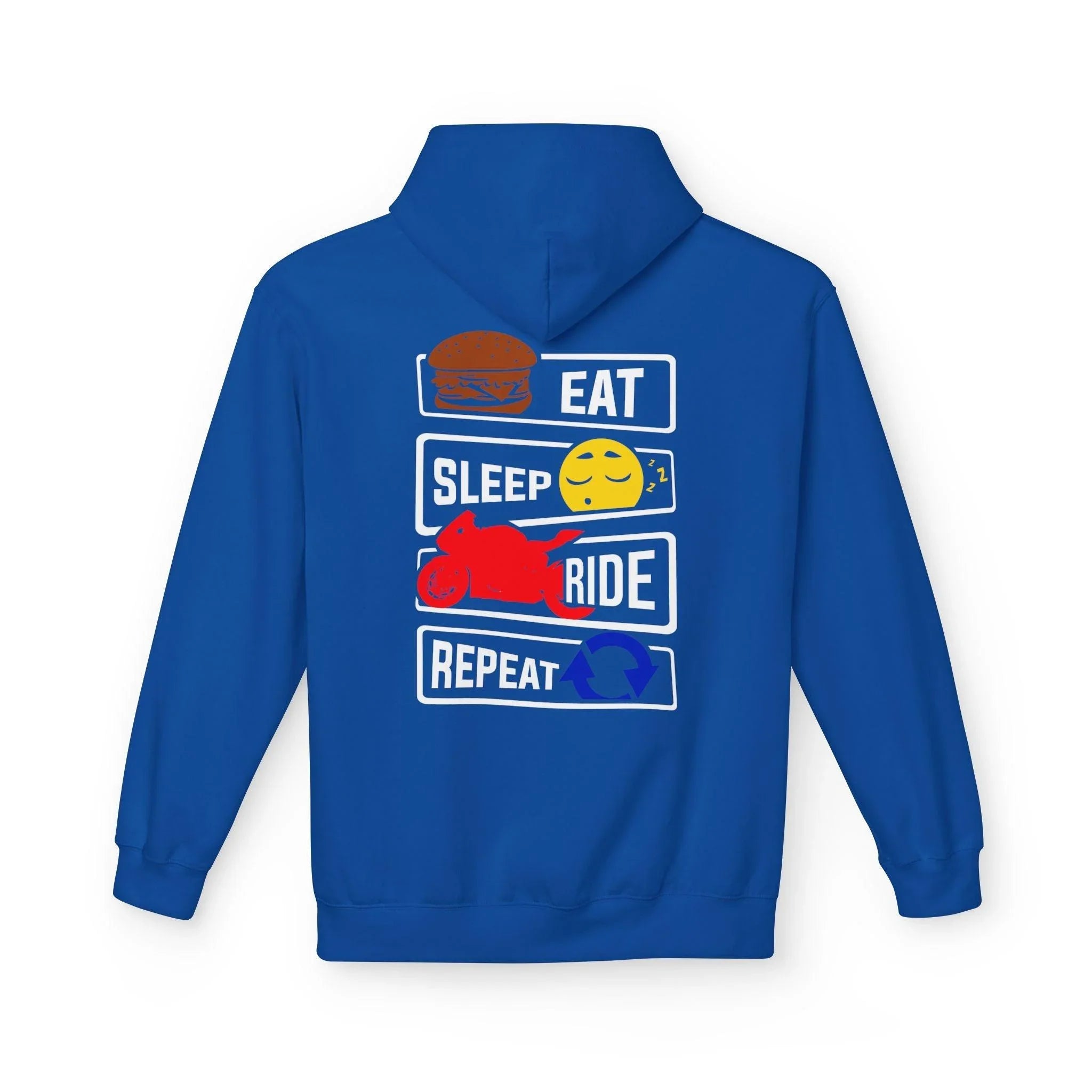 Ride in Style: Eat, Sleep, Repeat Premium Fleece Hoodie