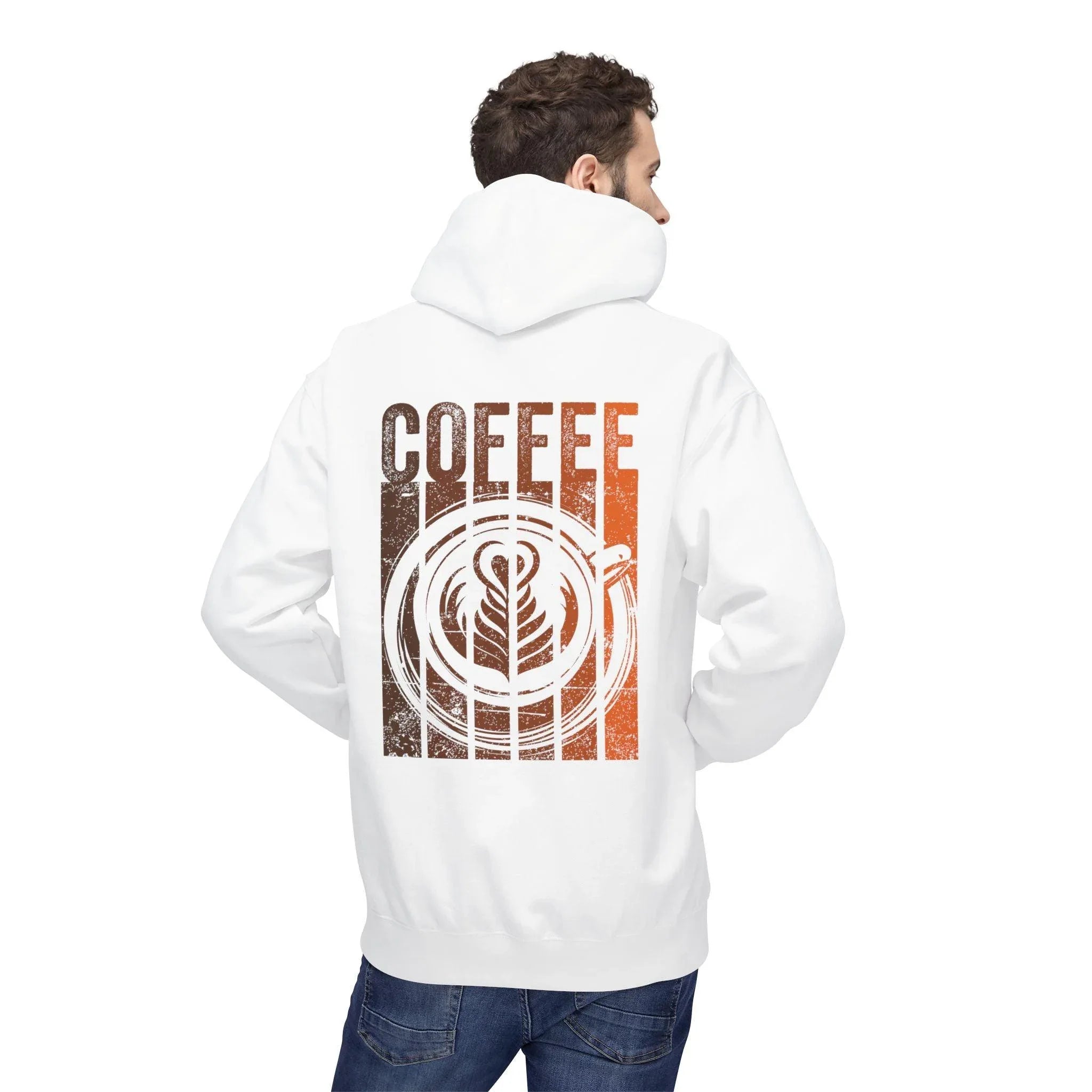 Chic Designer Coffee Fleece Pullover Hoodie for Ultimate Comfort
