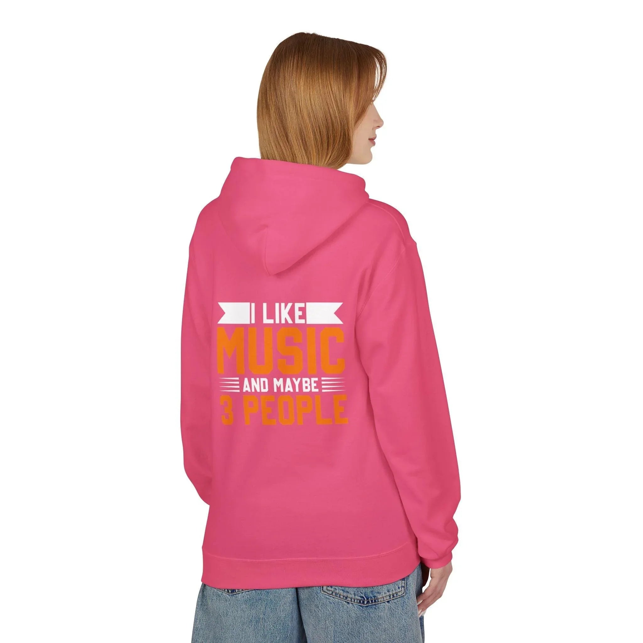 Cozy Up with the "I Love Music & My 3 People" Fleece Hoodie