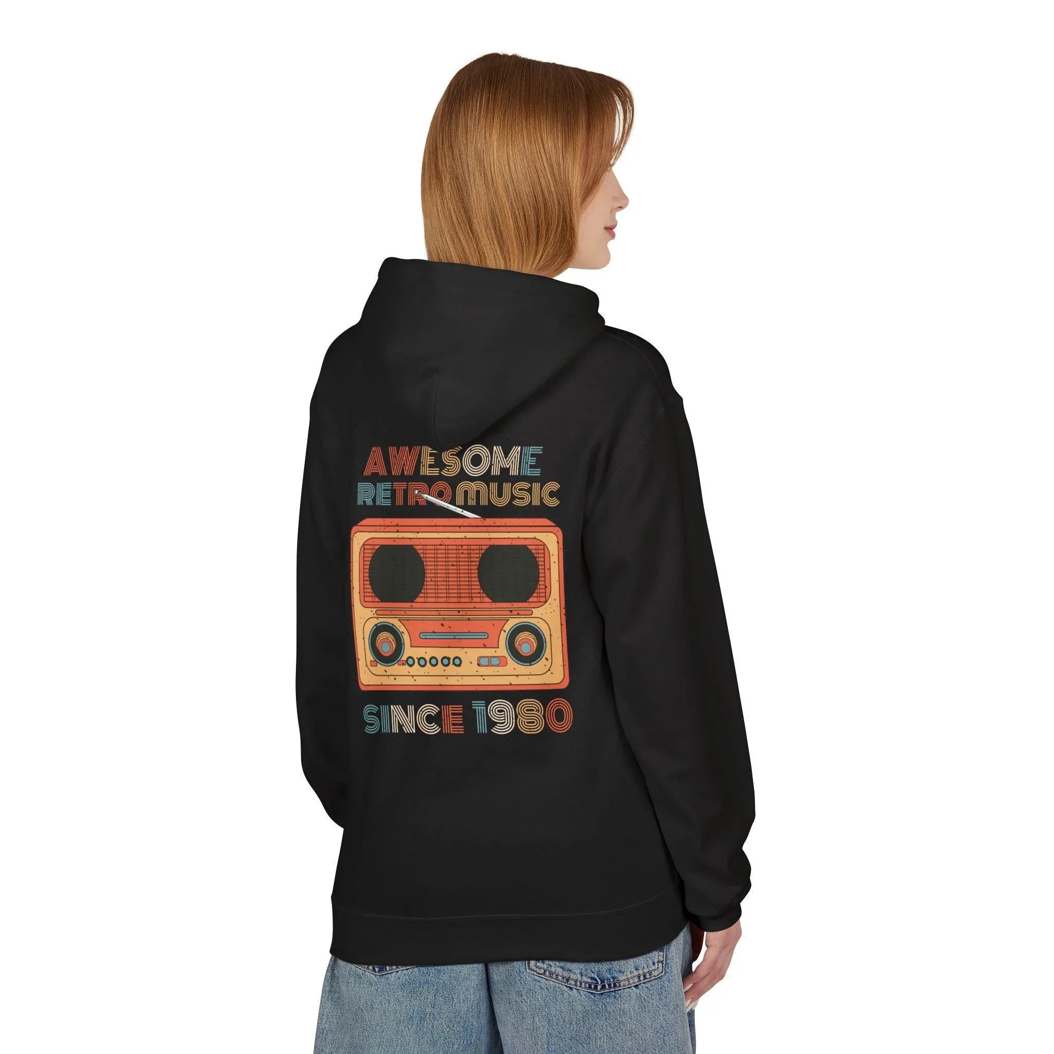 Stylish Retro Music Fleece Hoodie for Ultimate Comfort