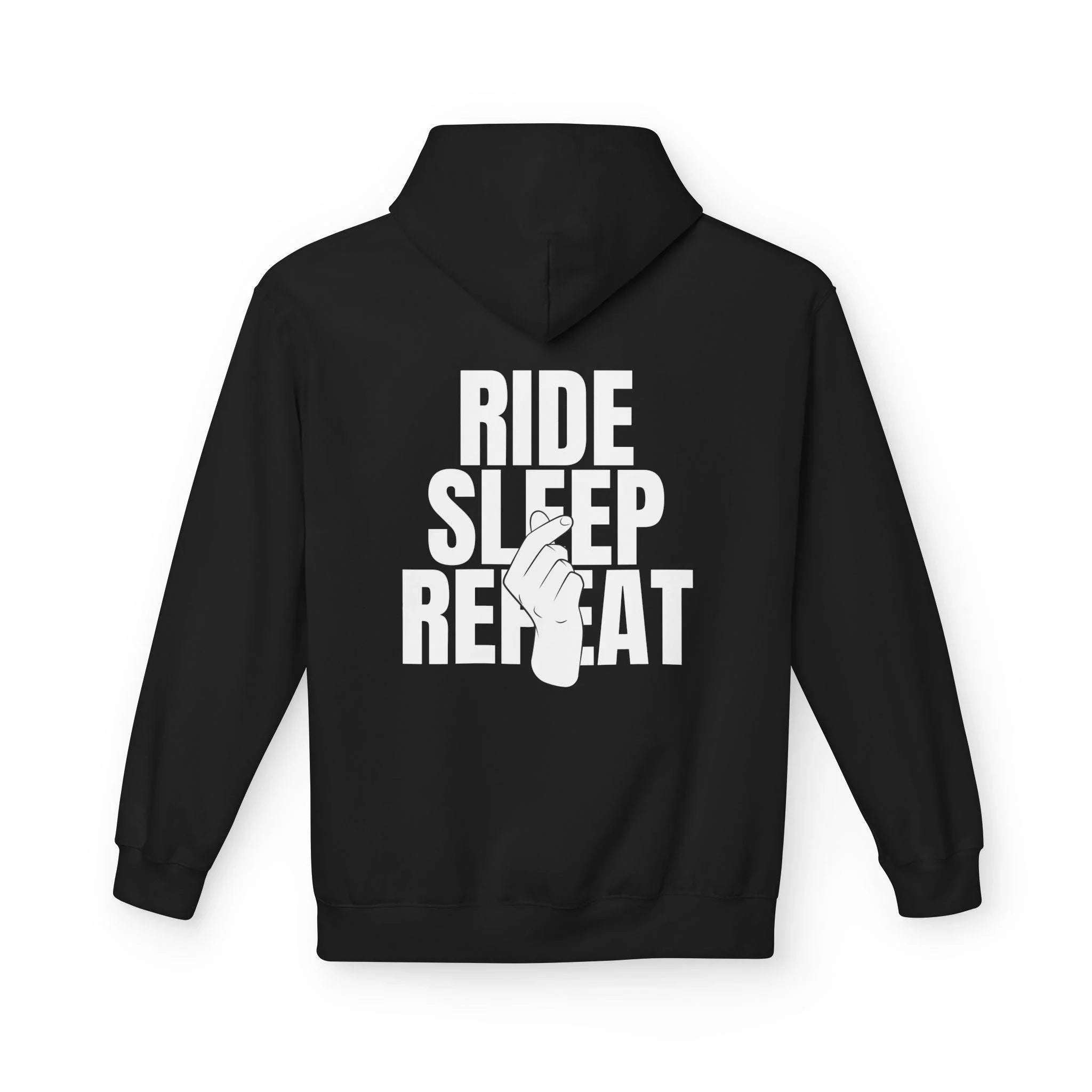 Cozy Comfort "Ride, Sleep, Repeat" Fleece Hoodie