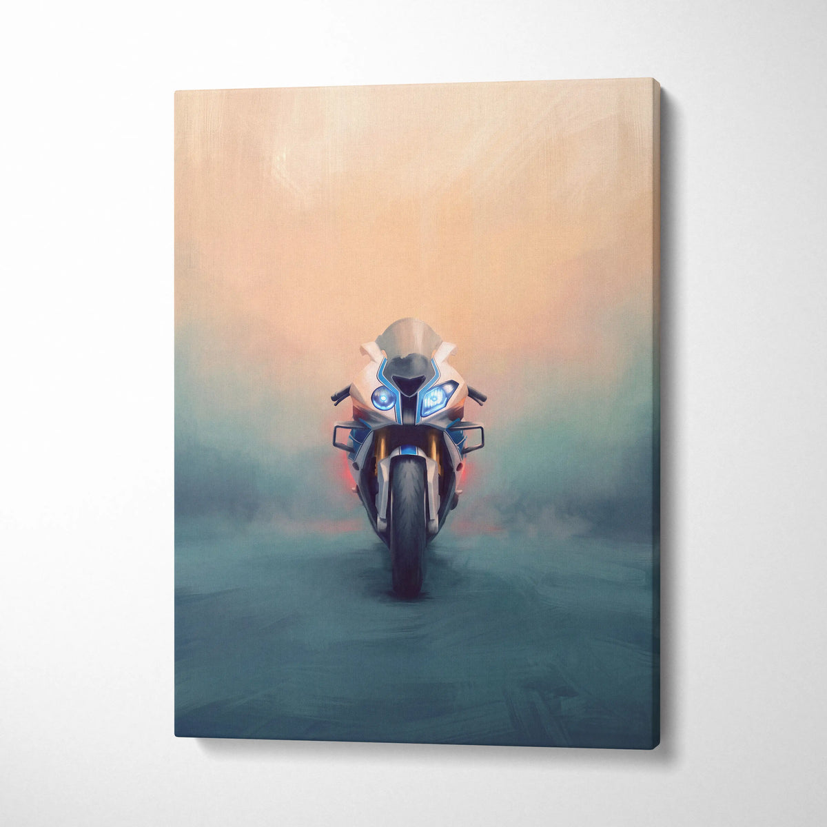 BMW S1000RR Inspired Supersport Wall Art, Superbike Canvas Print & Garage Decor