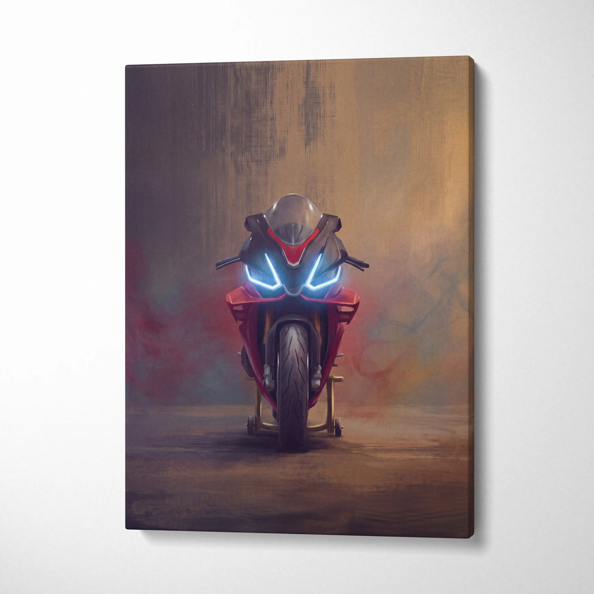 Aprilia RSV4 1100 Factory Inspired Canvas Art, Sport Bike Wall Decor, Motorcycle Supersport Print