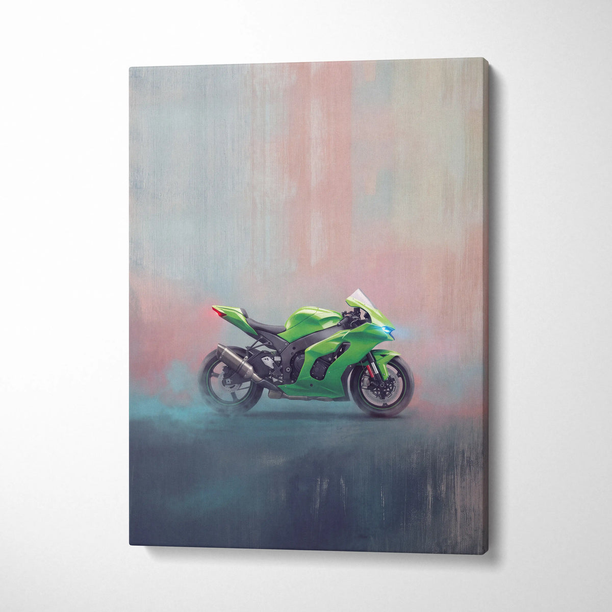 Kawasaki Ninja ZX-10RR Inspired Sport Bike Wall Art, Track Weapon Print and Racing Fan Gift