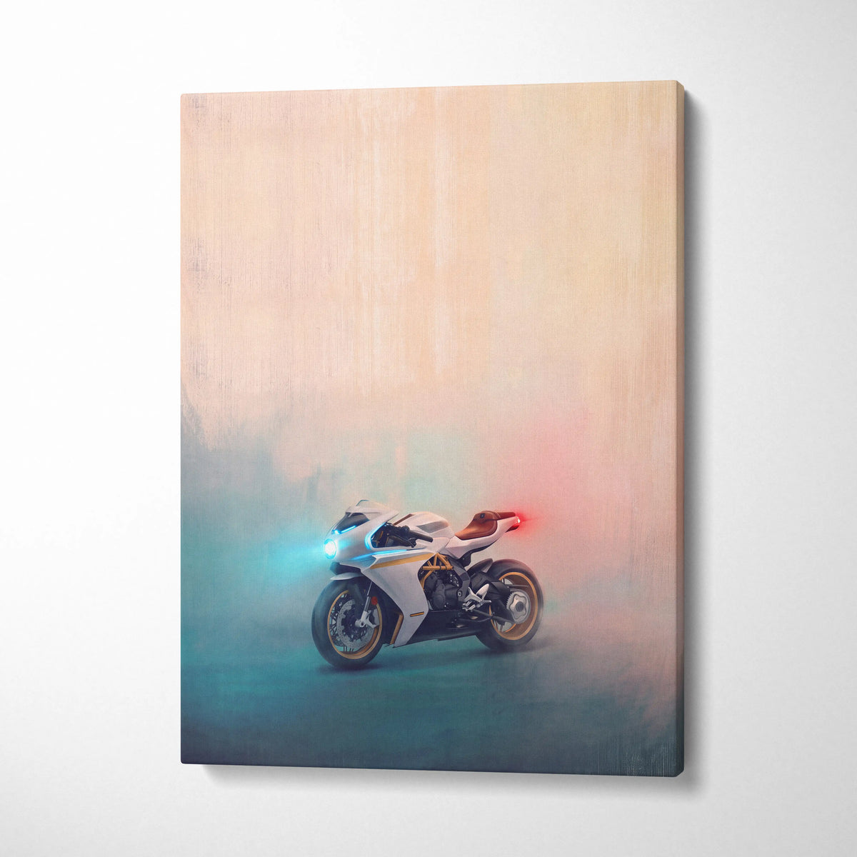 MV Agusta Superveloce Inspired Motorcycle Wall Art, Italian Superbike Print and Luxury Garage Decor
