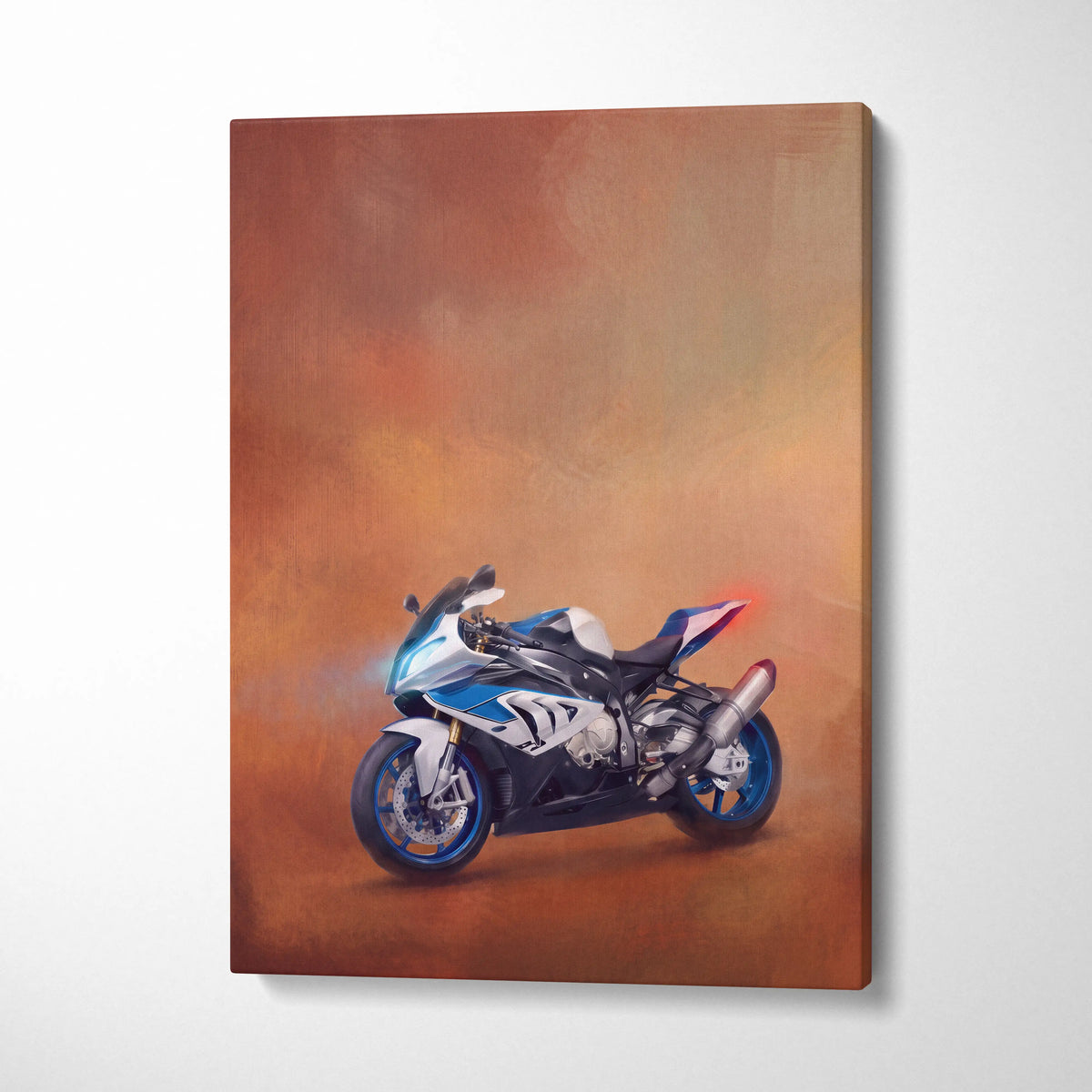 BMW S1000RR Inspired Canvas Art, Motorsport Racing Poster and Superbike Wall Decor