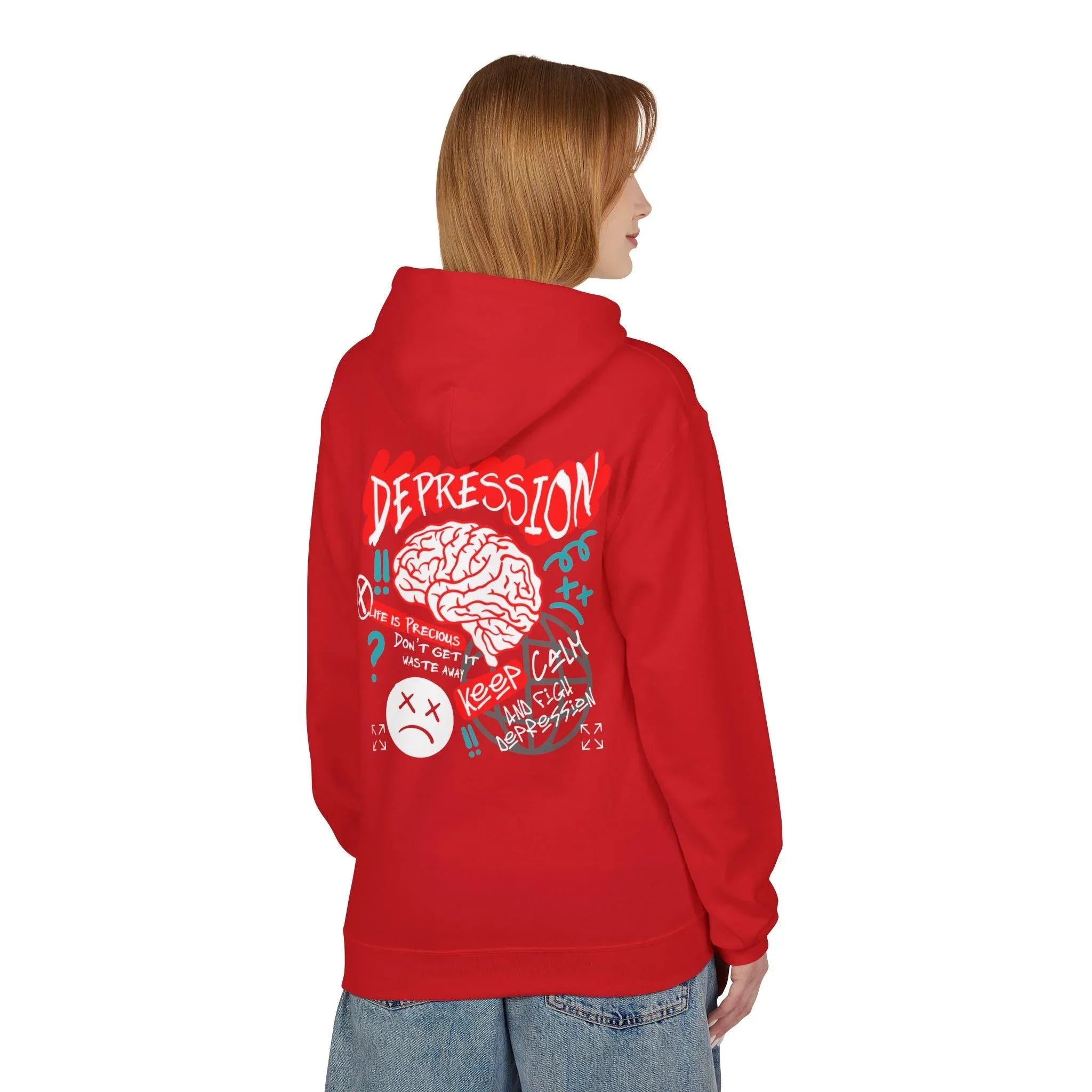 Empower Your Style: Fight Depression Fleece Hoodie for Ultimate Comfort