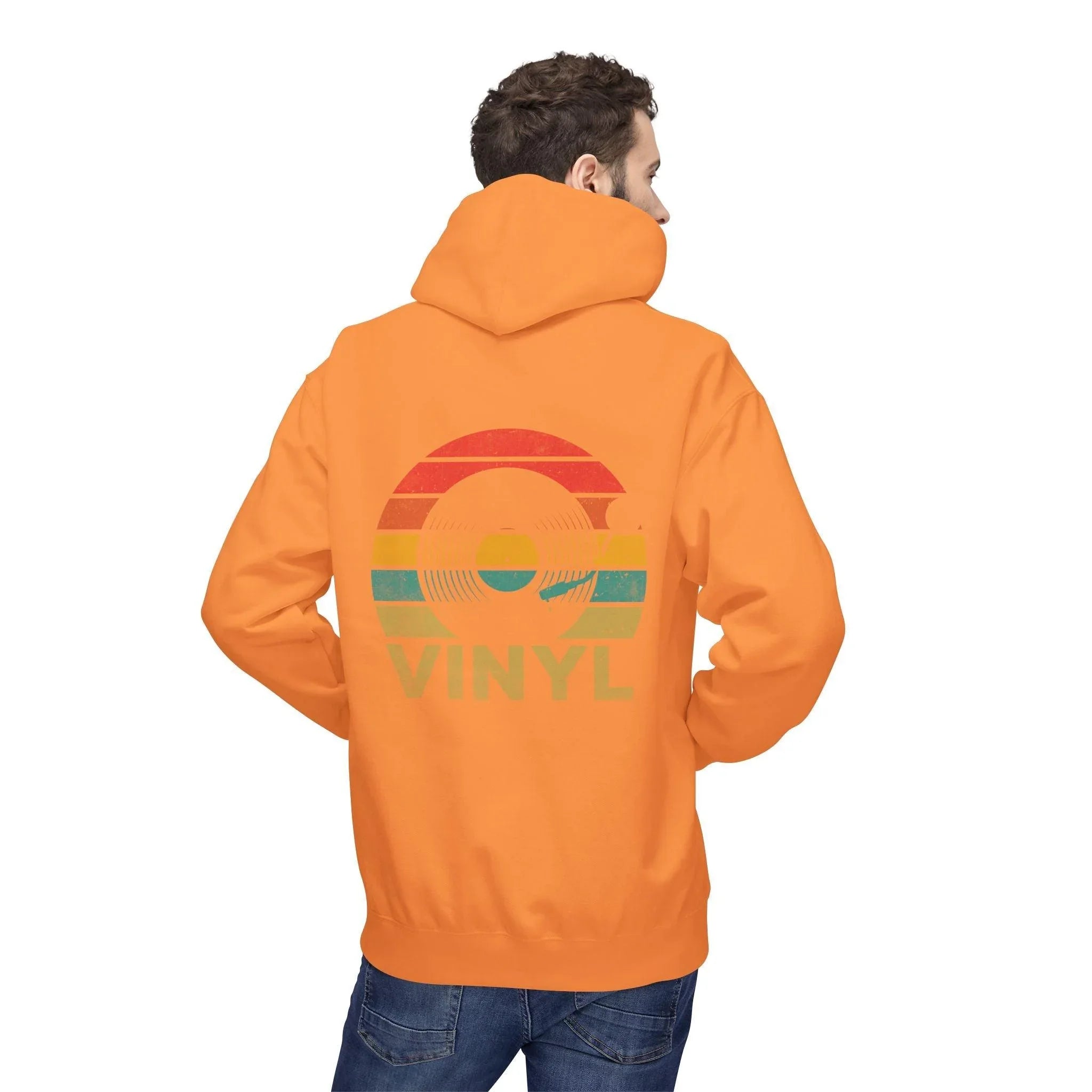 Cozy Vintage Music Vinyl Fleece Hoodie for Ultimate Style and Comfort
