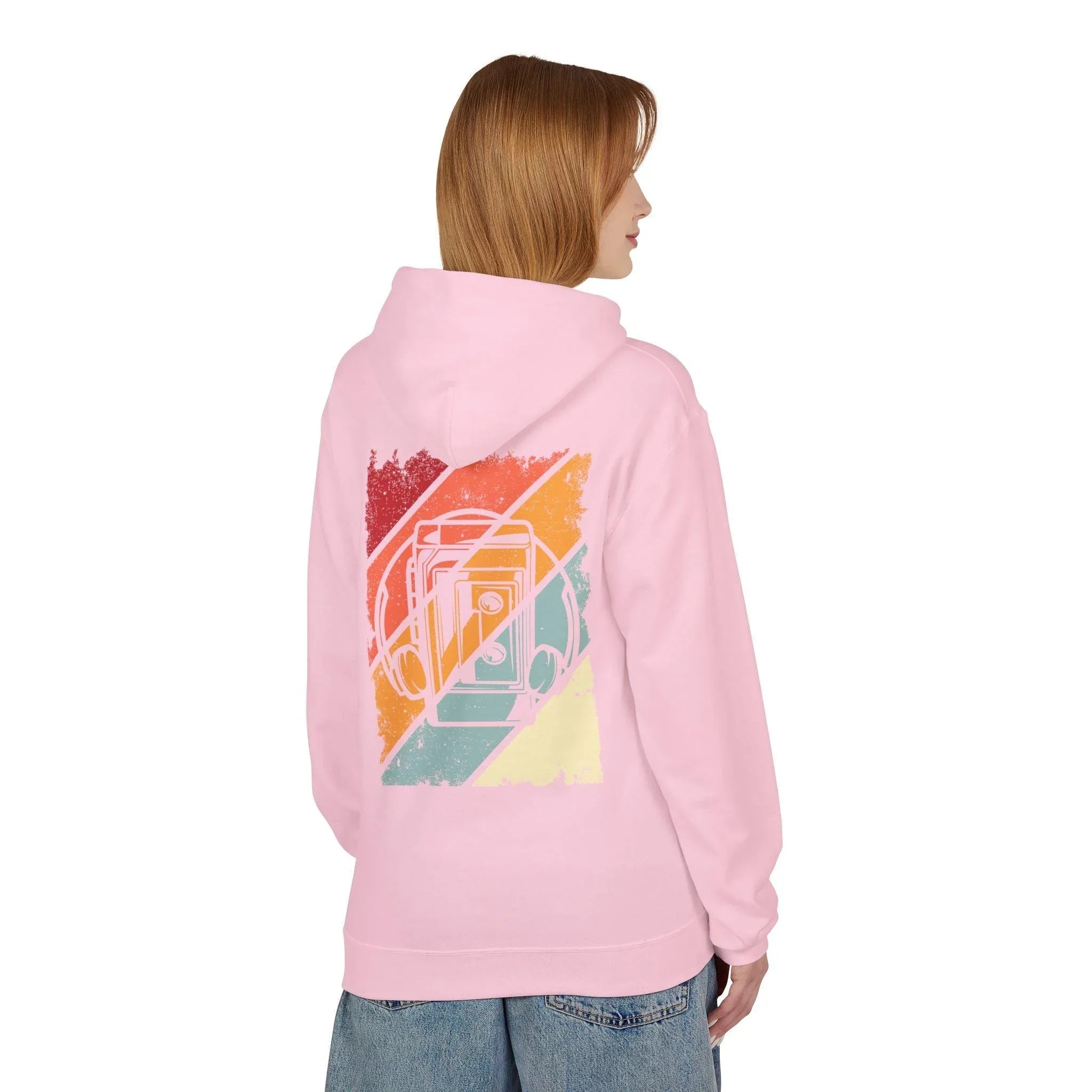Cozy Vintage Walkman Fleece Hoodie - Stylish Comfort for Cold Days