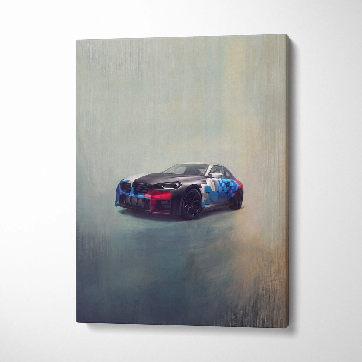 BMW M2 Inspired Canvas Art, Luxury Sports Car Wall Decor Print