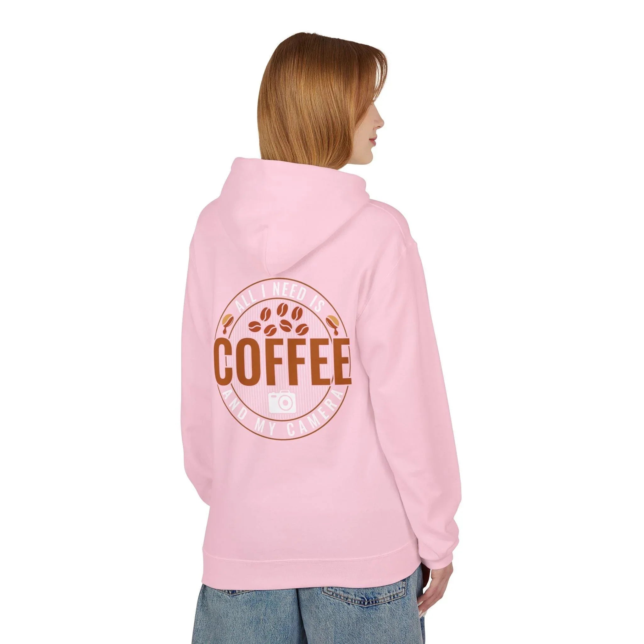 Cozy Photographer's Dream: 'All I Need is My Coffee' Fleece Hoodie