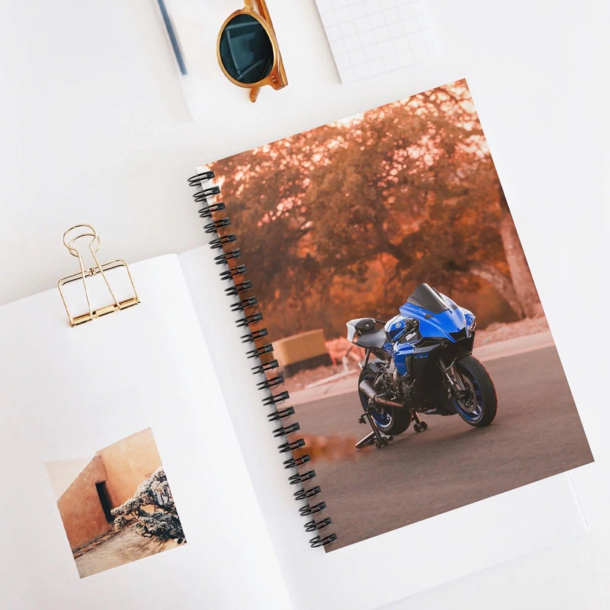 Yamaha R1 Motorcycle Spiral Notebook #025 - Throttle Designs