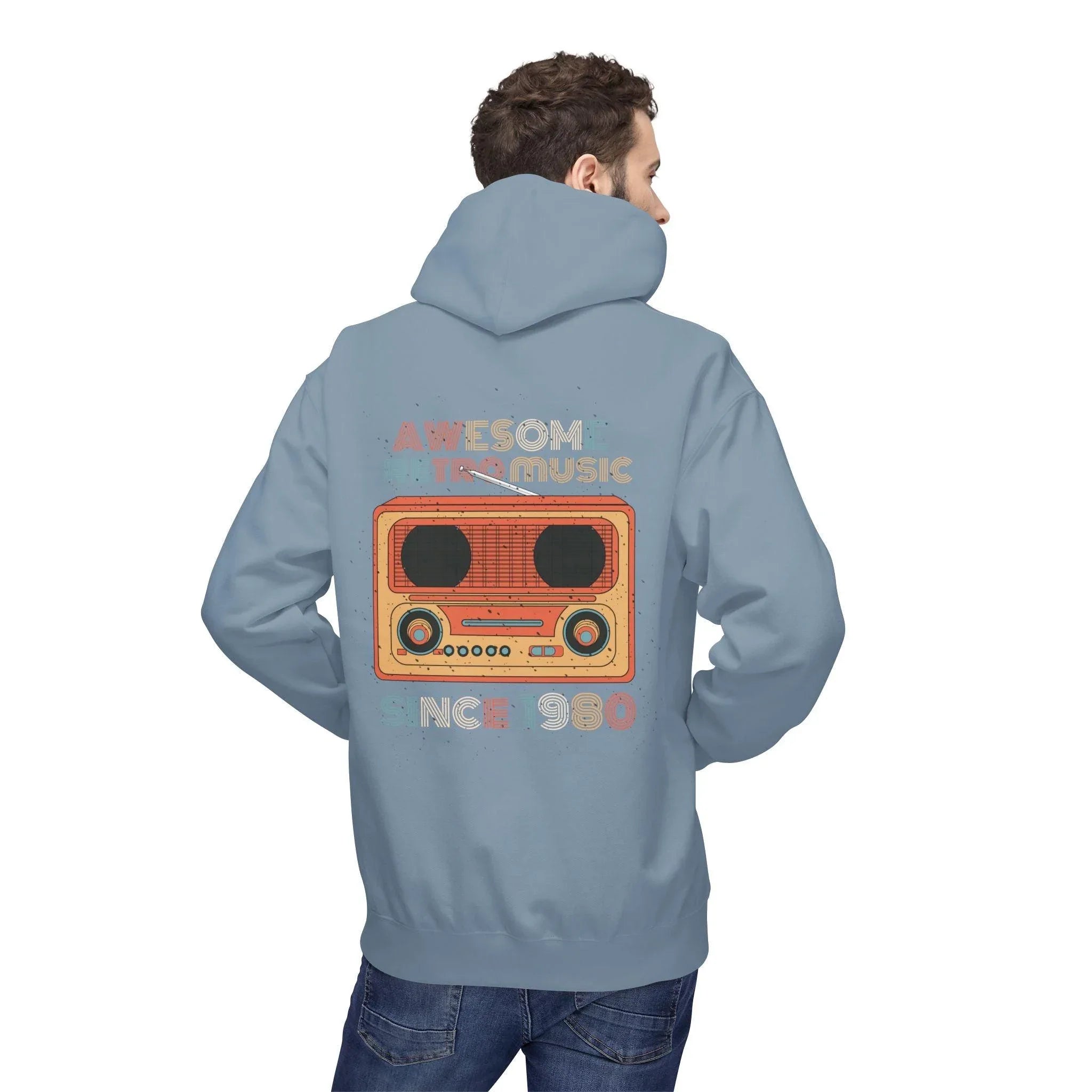 Stylish Retro Music Fleece Hoodie for Ultimate Comfort