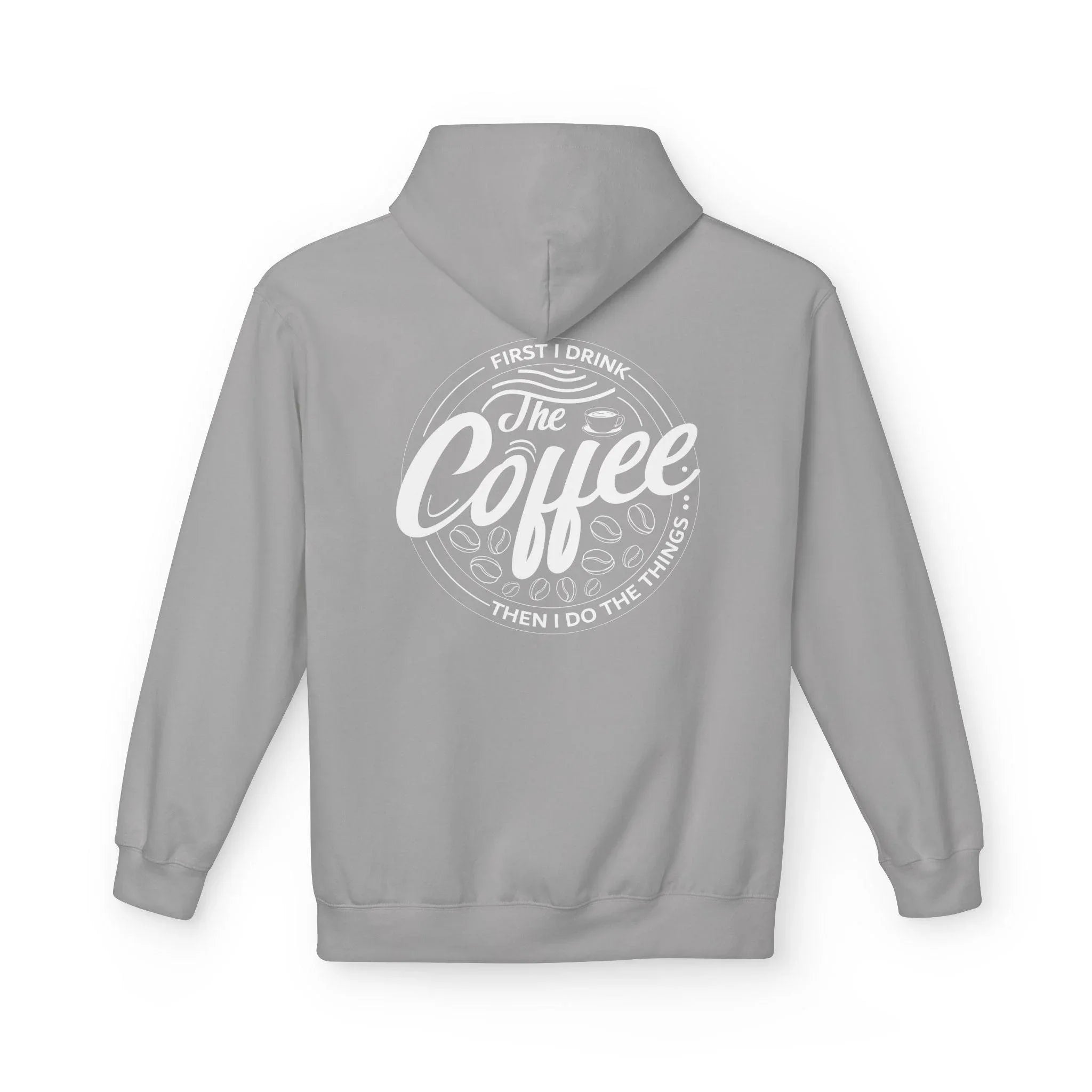 Cozy Up with the "Coffee First" Premium Fleece Hoodie
