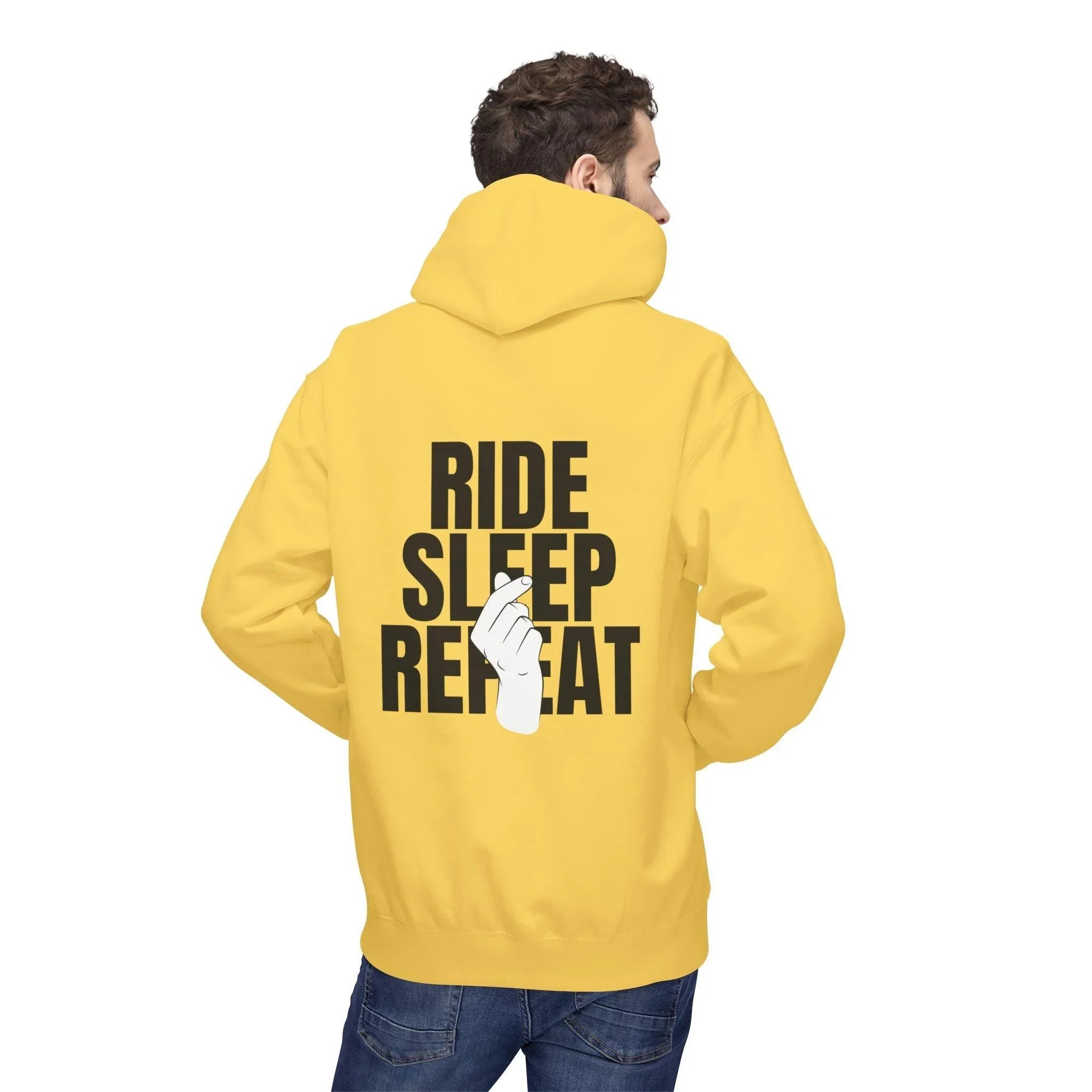 Cozy Comfort "Ride, Sleep, Repeat" Fleece Hoodie