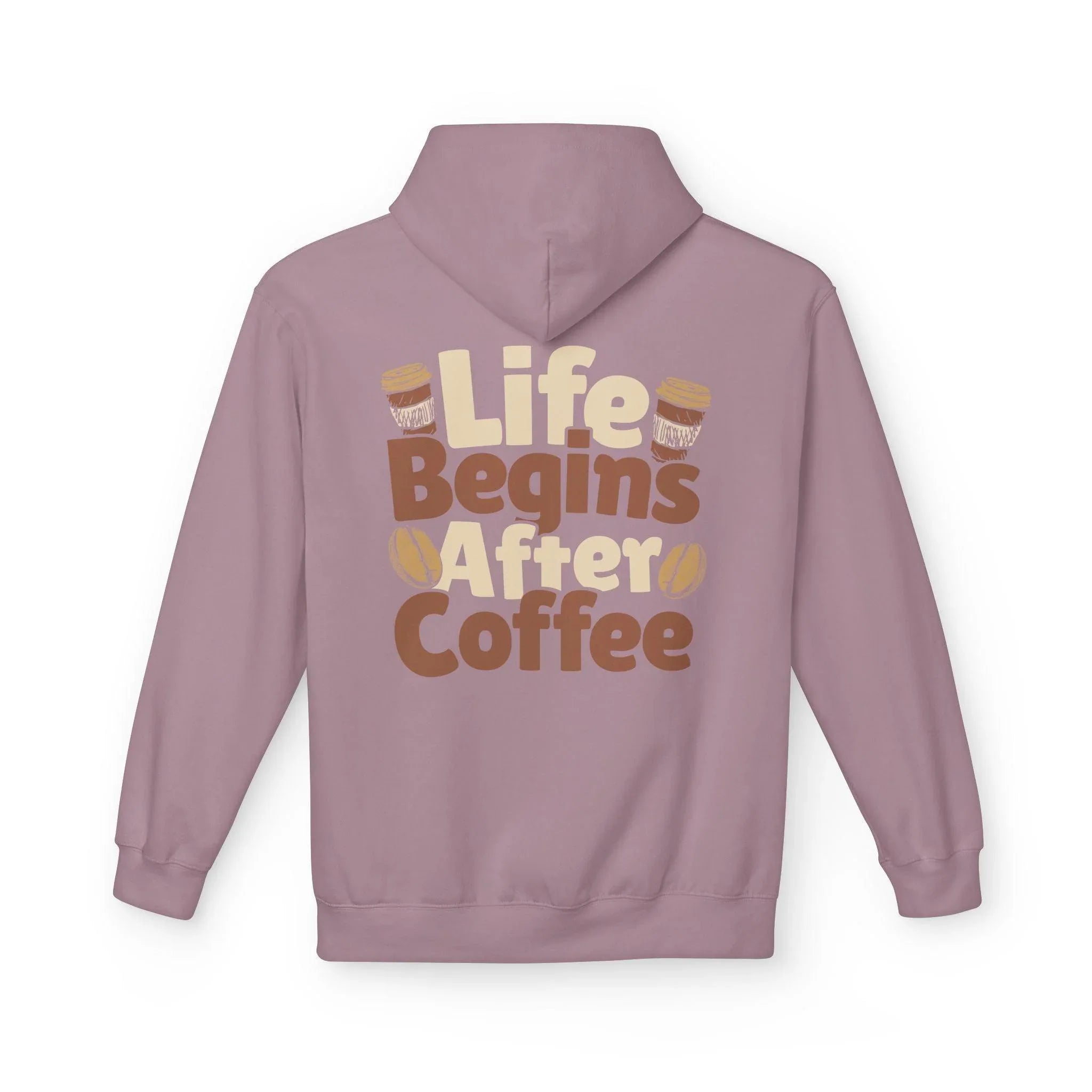 Cozy Life Begins After Coffee Fleece Pullover Hoodie