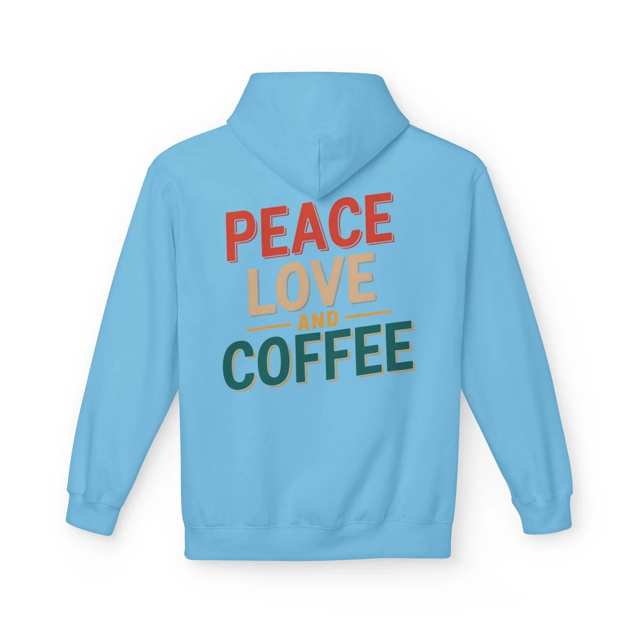 Cozy Coffee Vibes: Ultimate Peace, Love & Comfort Fleece Hoodie
