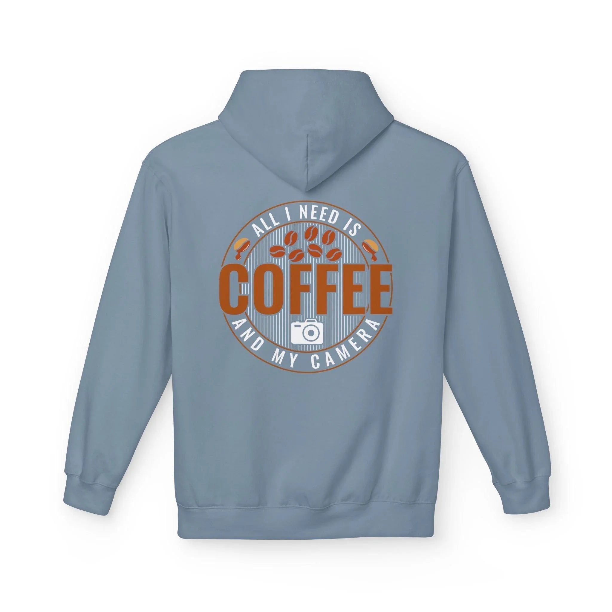 Cozy Photographer's Dream: 'All I Need is My Coffee' Fleece Hoodie