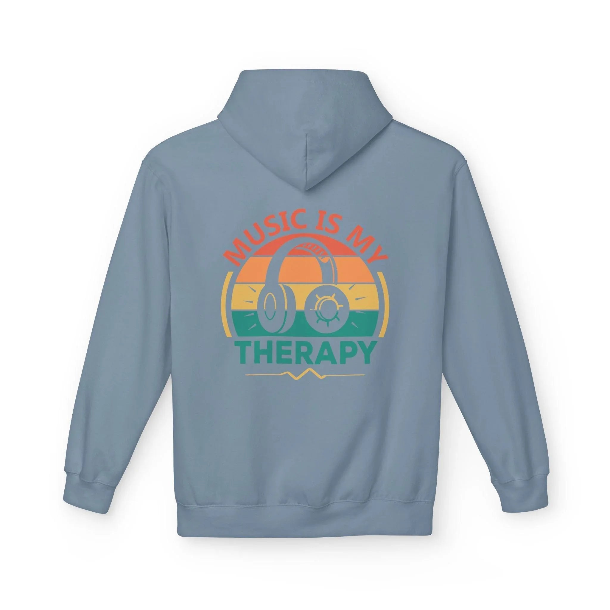 Cozy "Music Is My Therapy" Fleece Hoodie for Ultimate Comfort and Style