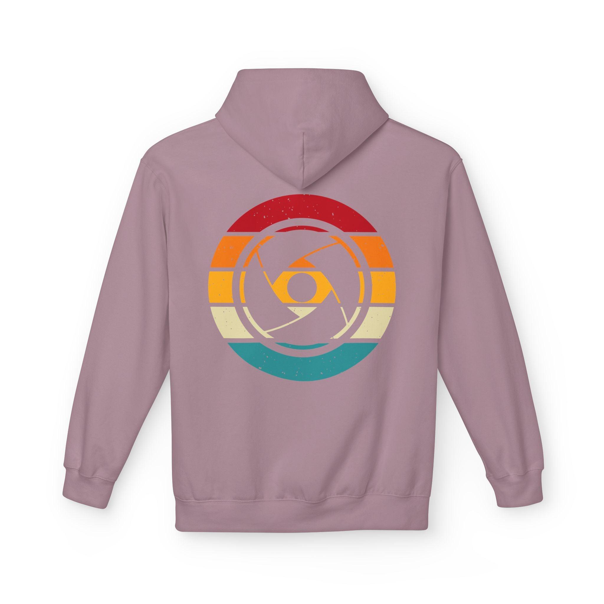 Cozy Photographer's Hoodie with Retro Aperture Design for Creative Souls