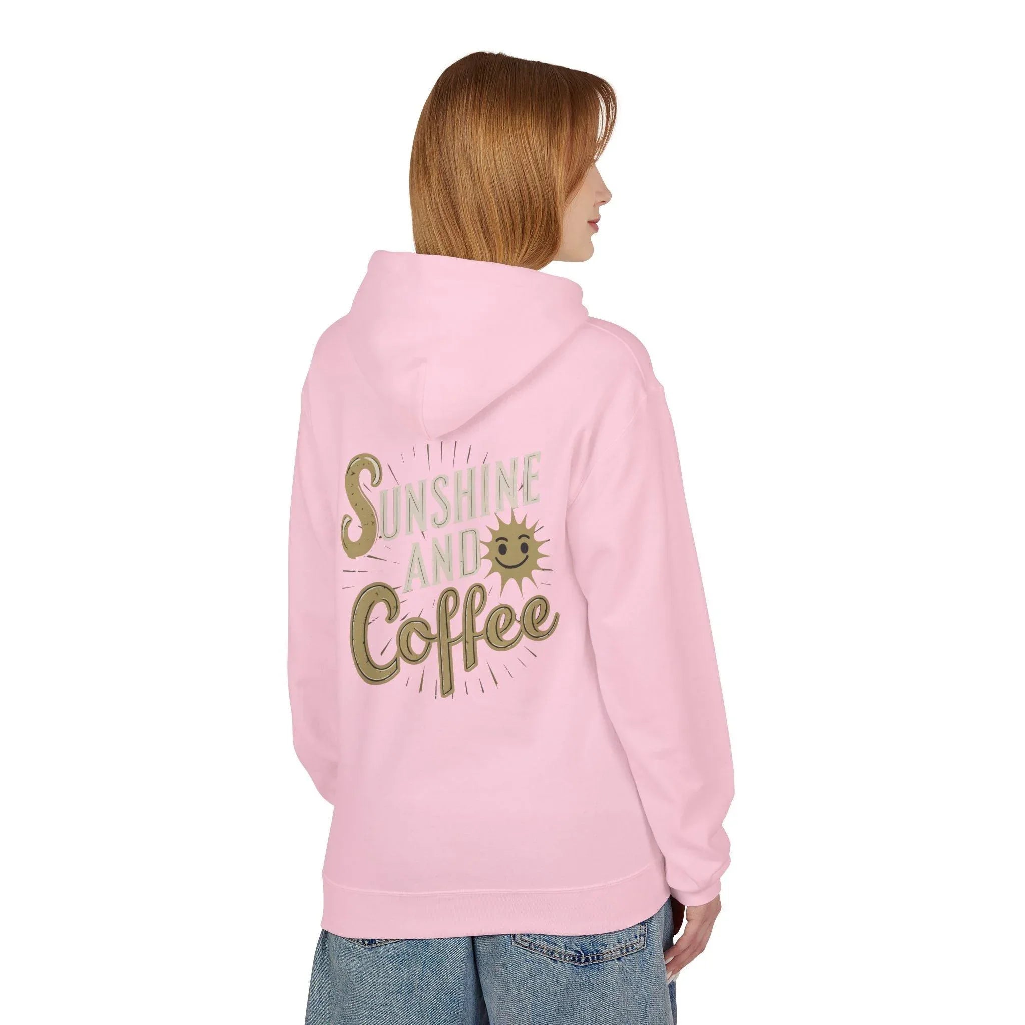 Cozy Sunshine & Coffee Fleece Pullover Hoodie