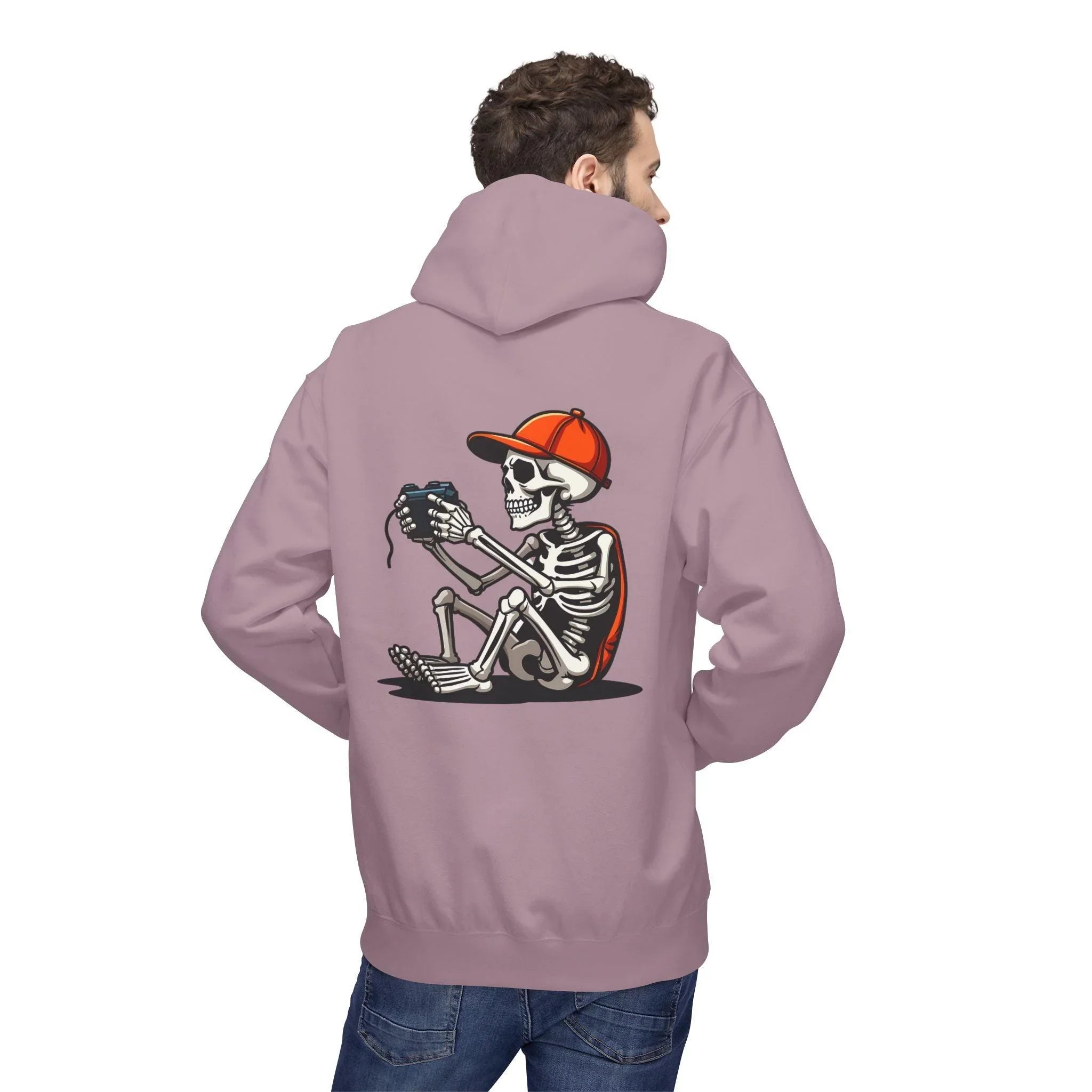 Ultimate Skeleton Gamer Fleece Pullover Hoodie for Comfort and Style