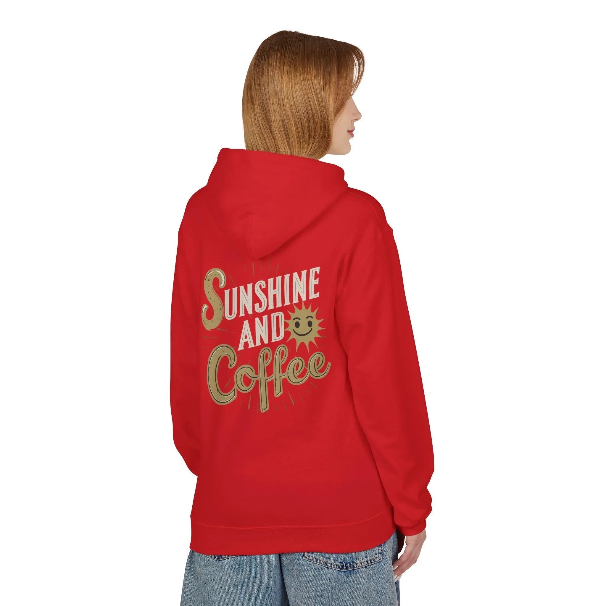 Cozy Sunshine & Coffee Fleece Pullover Hoodie