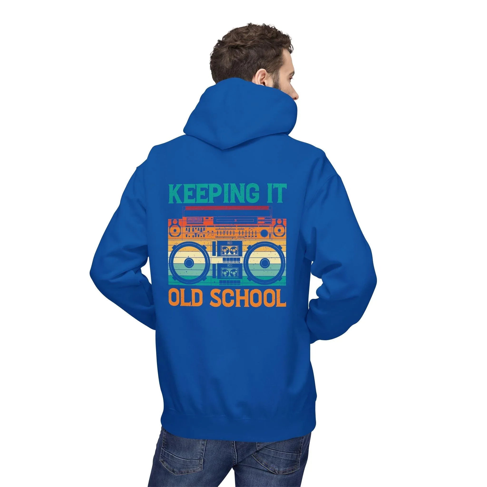 Ultimate Comfort Premium Old School Boombox Fleece Hoodie