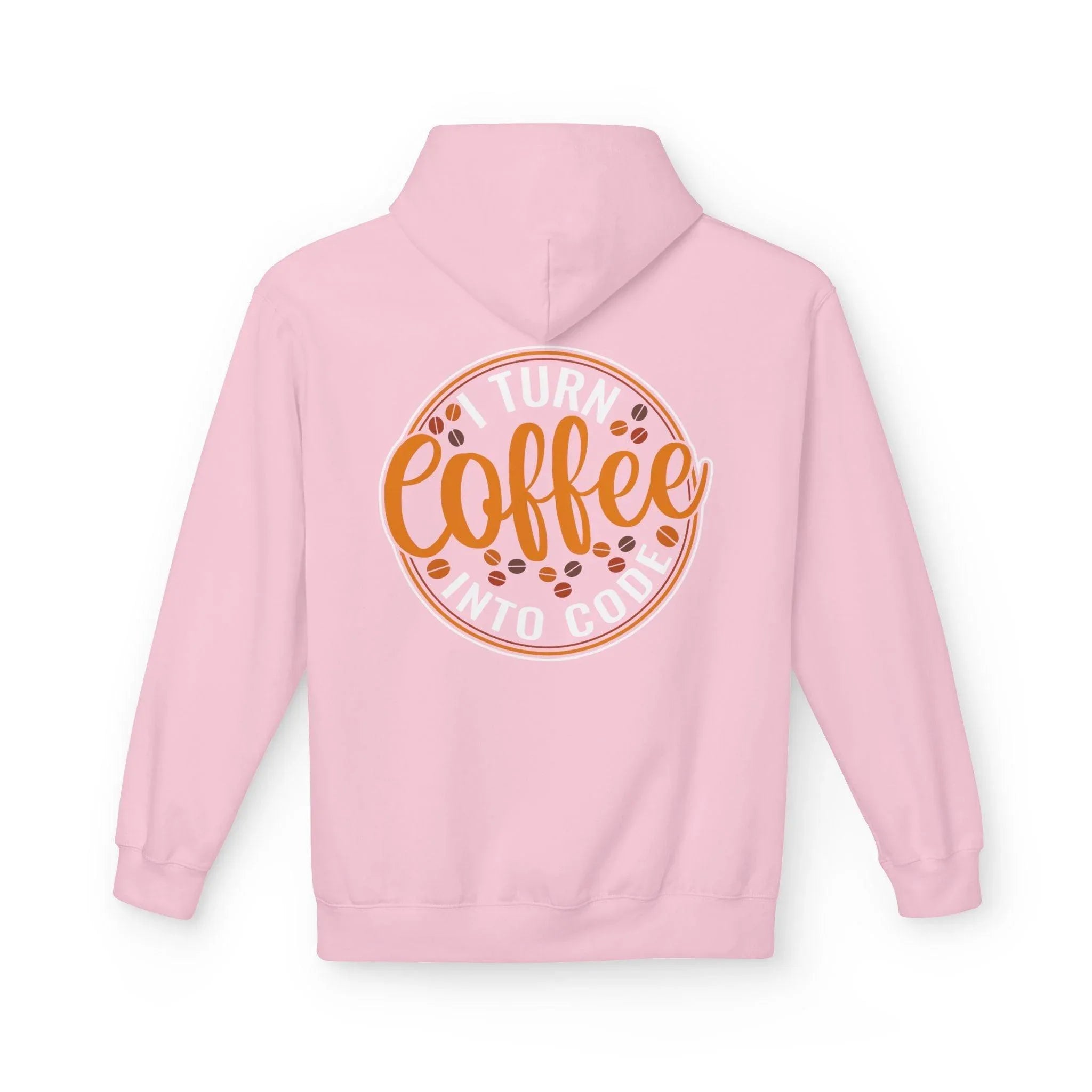 "I Turn Coffee Into Code" Cozy Hoodie for Coders and Tech Lovers