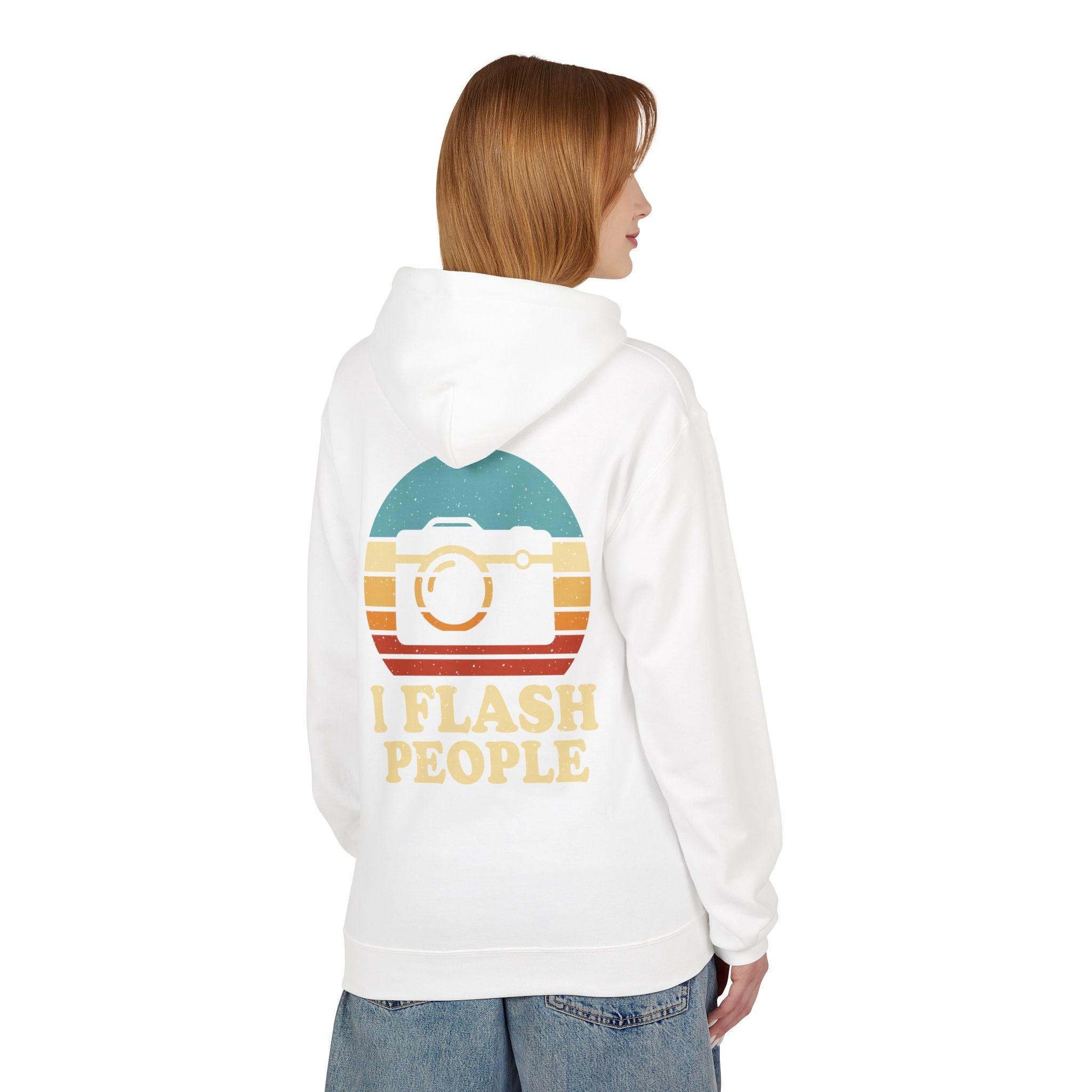 "I Flash People" Photography Enthusiast Fleece Hoodie - Stylish & Cozy Comfort