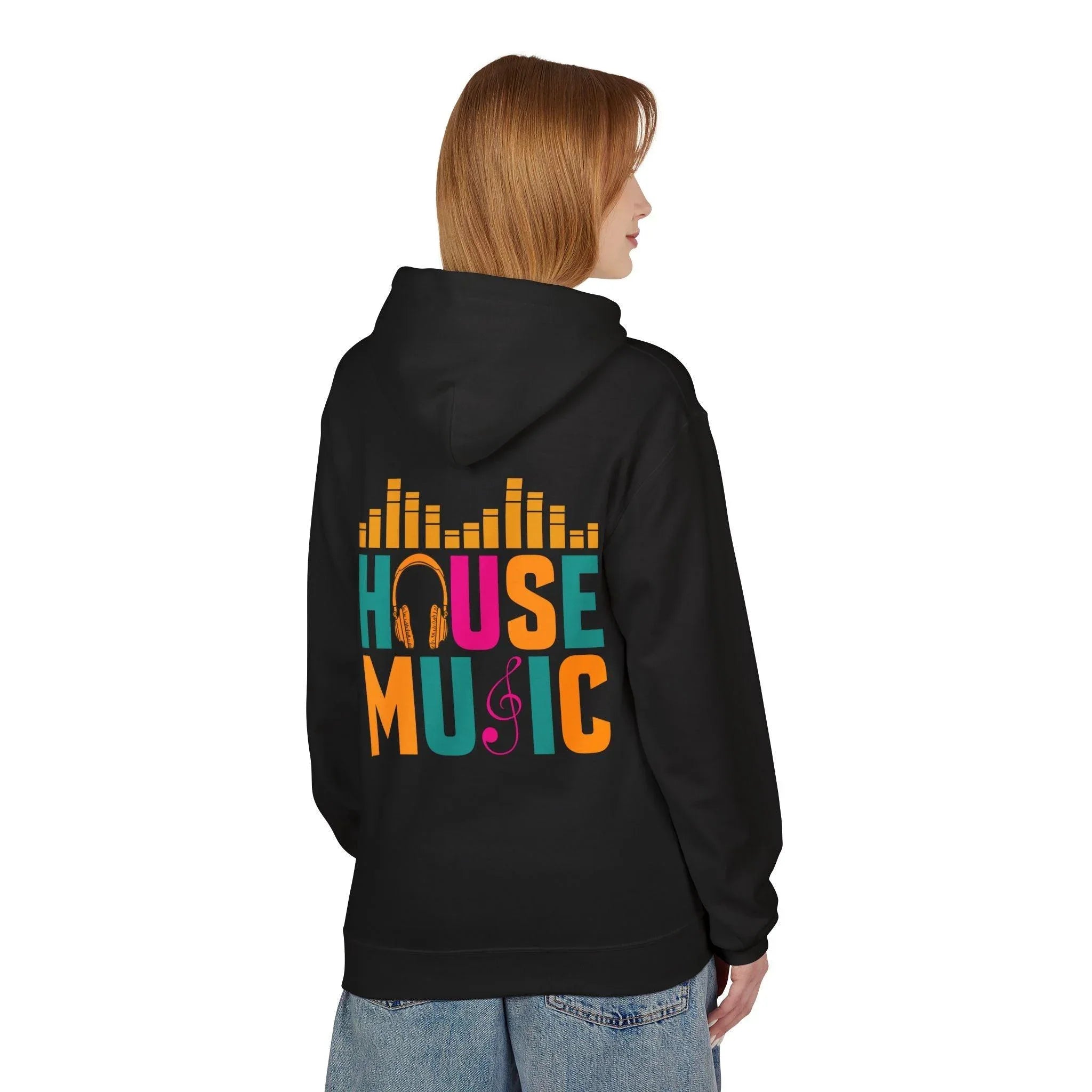 House Music Vibes Fleece Hoodie - Stylish Comfort for Music Lovers