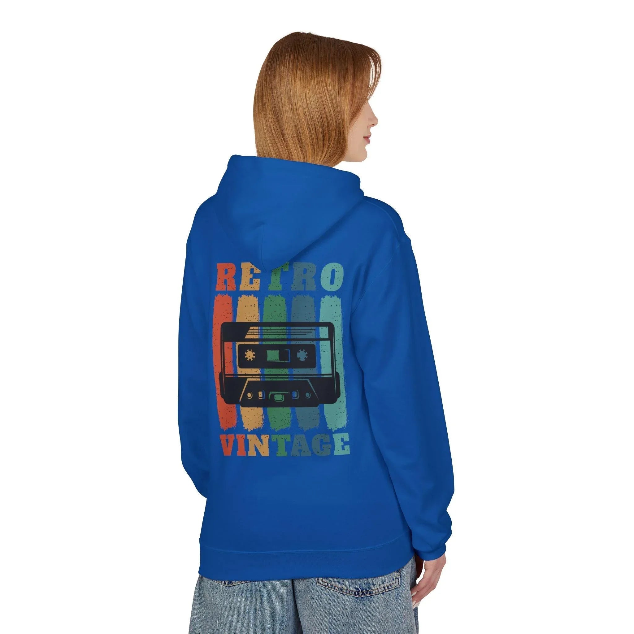 Cozy Retro Vibes: Premium Vintage Cassette Fleece Hoodie